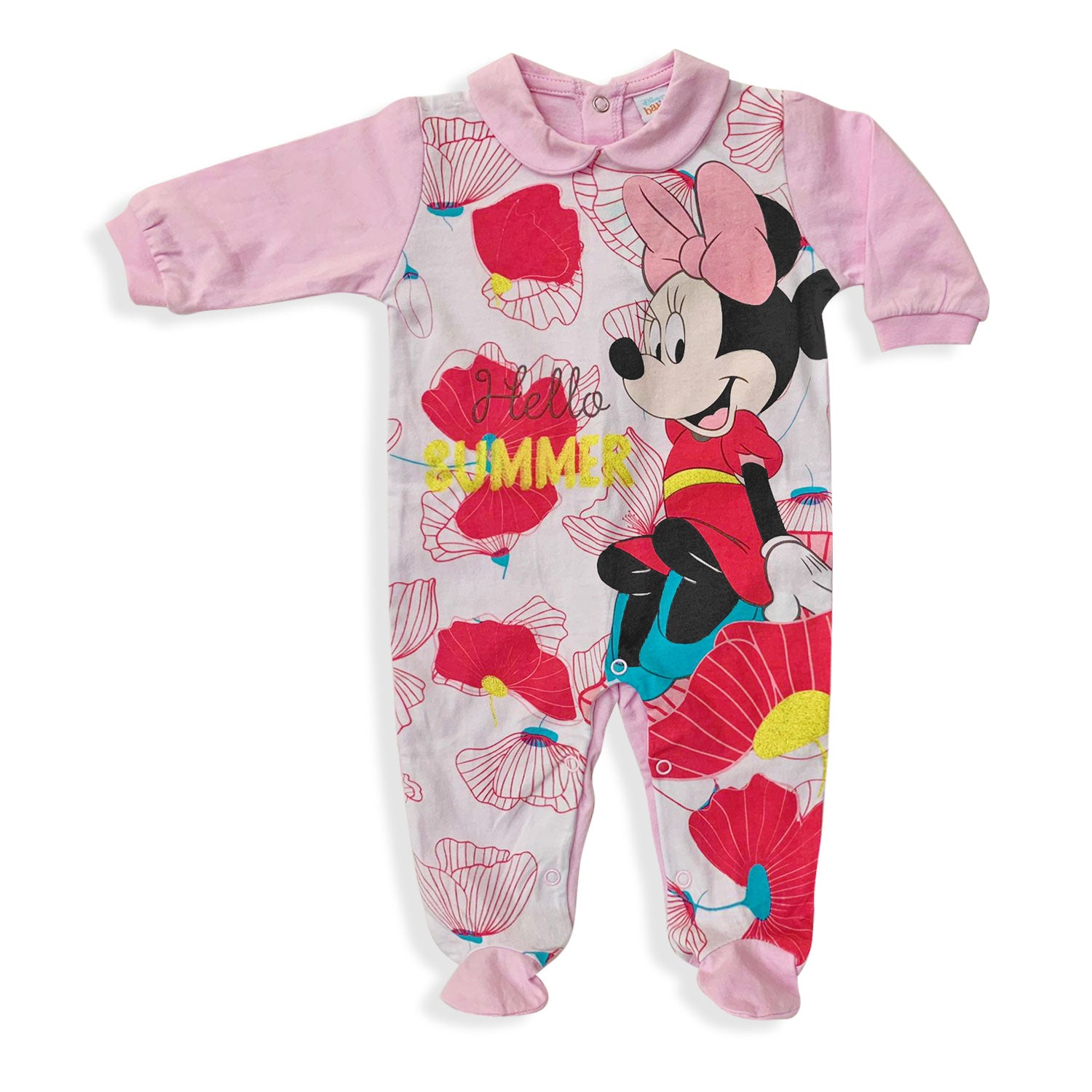 Tutina Disney Pagliaccetto neonato Minnie Mouse in cotone leggero bimba 5504