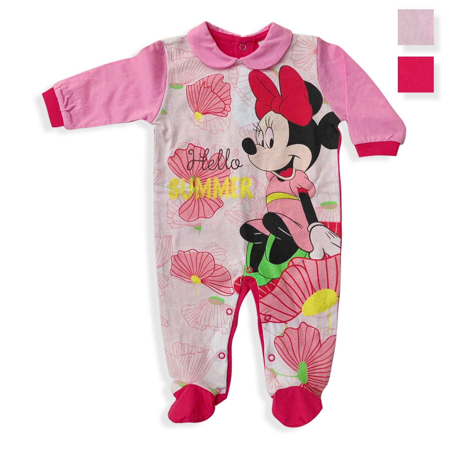 Tutina Disney Pagliaccetto neonato Minnie Mouse in cotone leggero bimba 5504