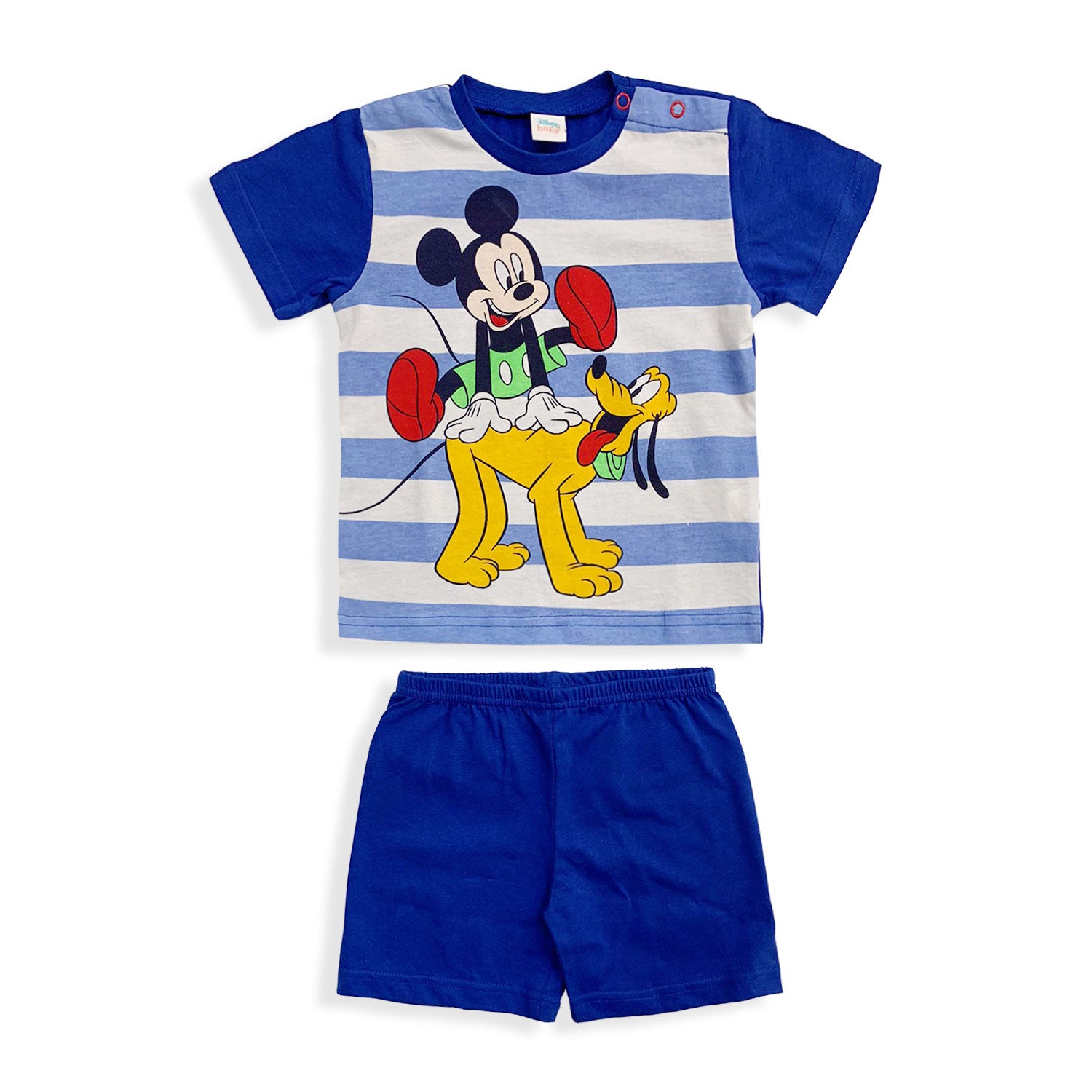 Pigiama Disney Mickey Mouse in cotone mezze maniche neonato bambino 5507