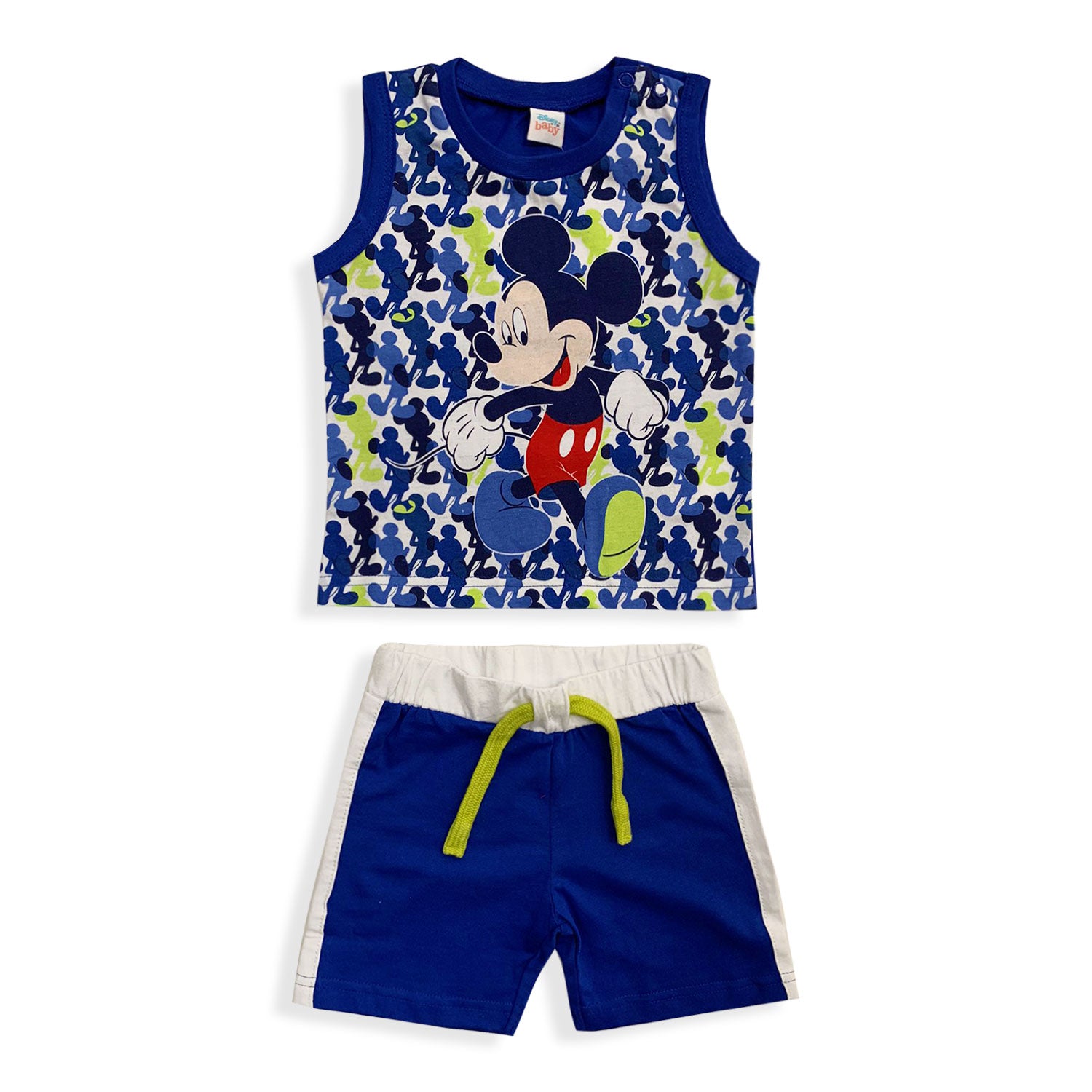 Completo Disney Mickey Mouse in cotone estivo canotta neonato bambino 5510