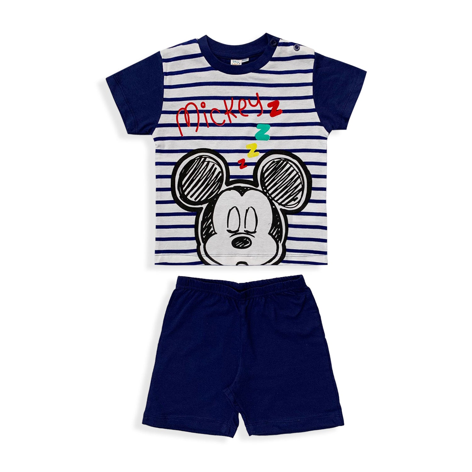 Pigiama Disney Mickey Mouse in cotone mezze maniche neonato bambino 5512