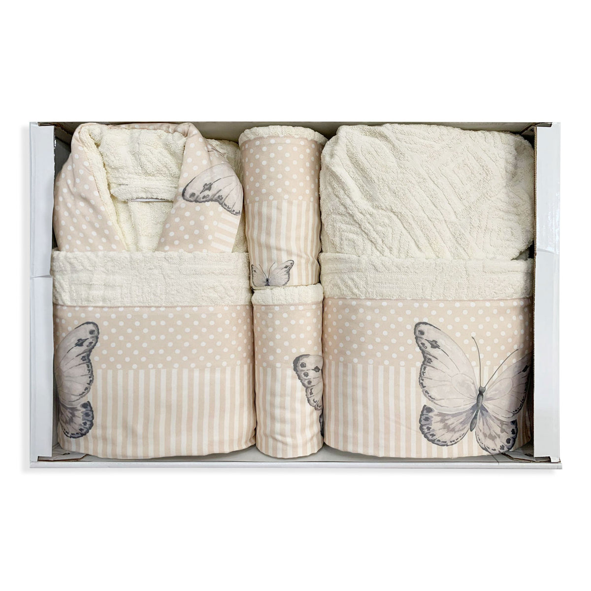 Completo bagno asciugamani accappatoi set uomo donna Renato Balestra 5527