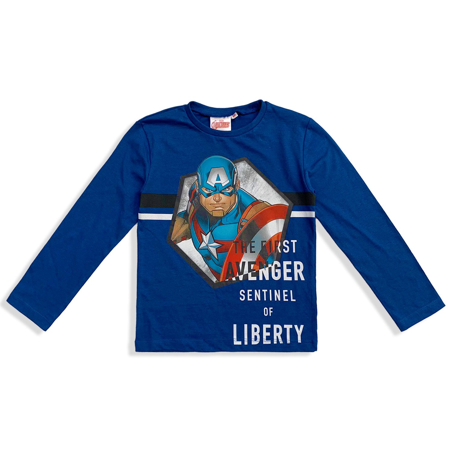 Maglia Marvel Avengers maglietta bambino maniche lunghe in cotone ufficiale 5531