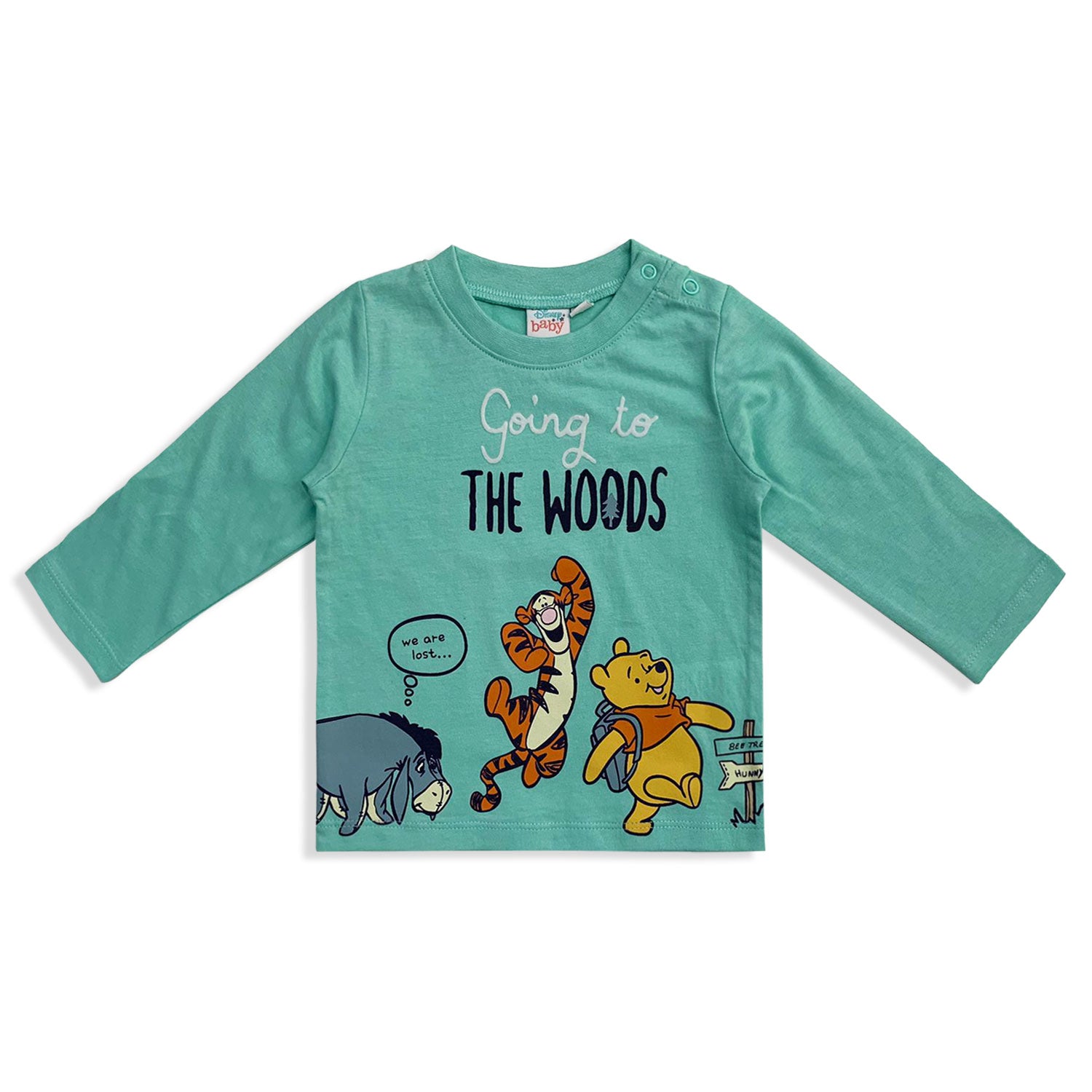 Maglia neonato Disney Winnie the Pooh in cotone bimbo maniche lunghe 5532