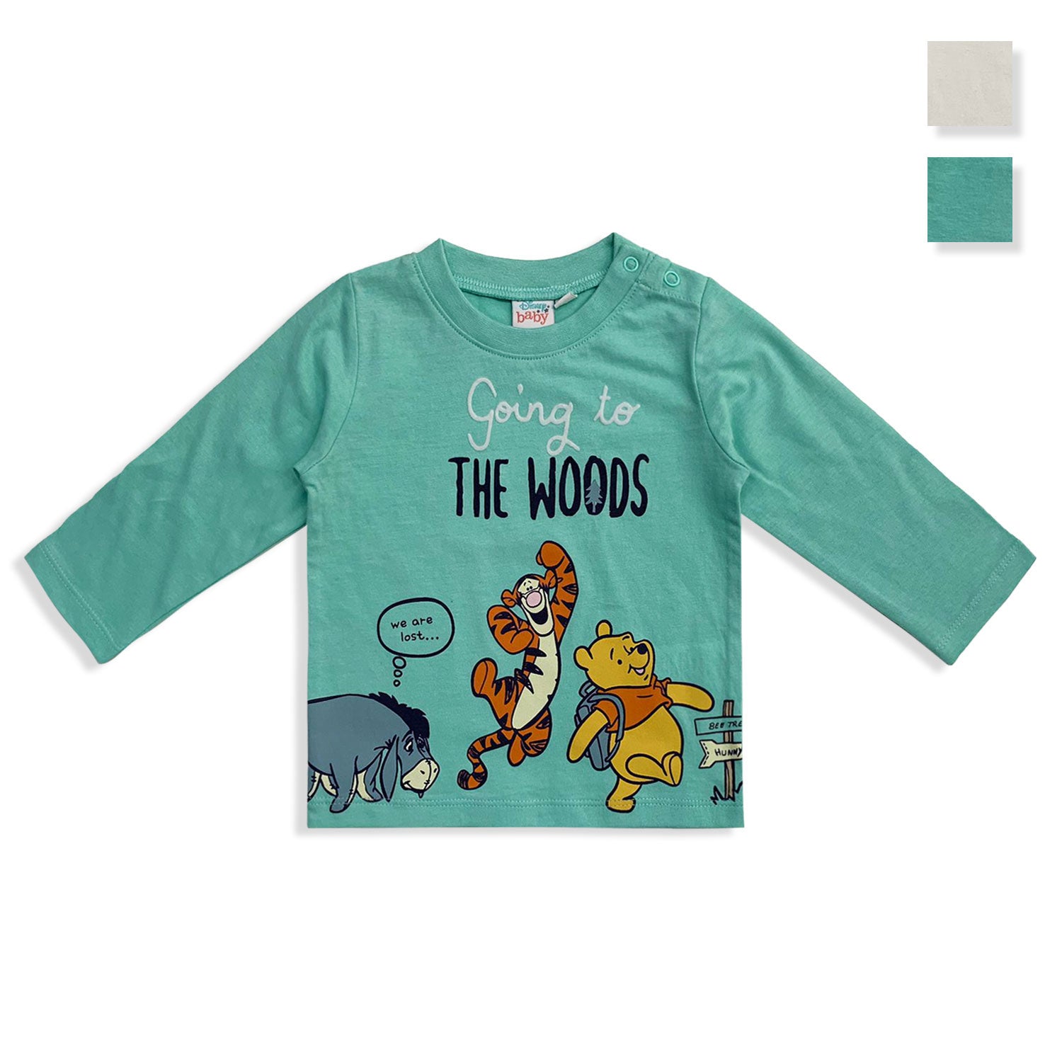 Maglia neonato Disney Winnie the Pooh in cotone bimbo maniche lunghe 5532