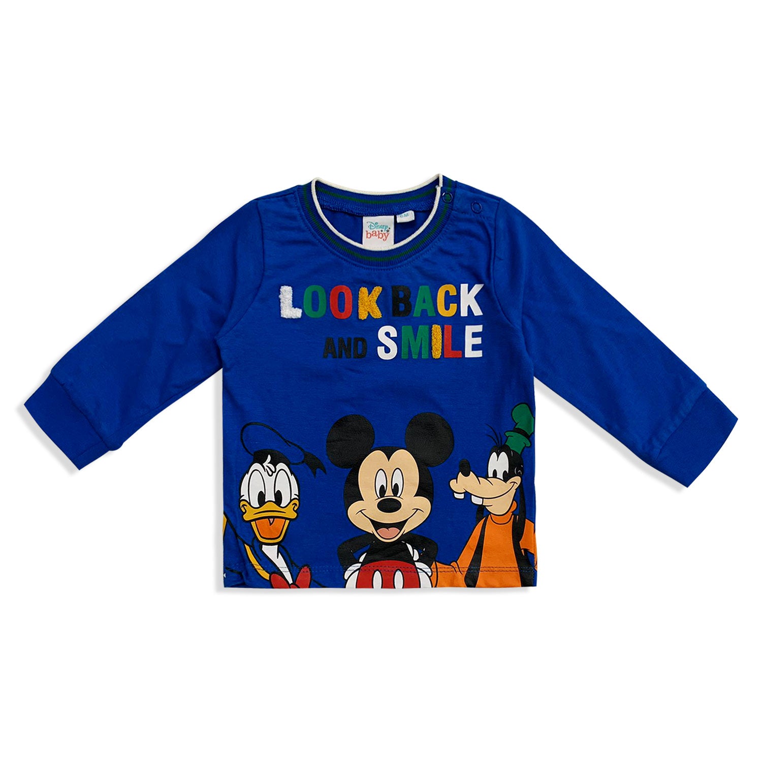 Maglia neonato Disney Mickey Mouse e friends in cotone bimbo maniche lunghe 5534