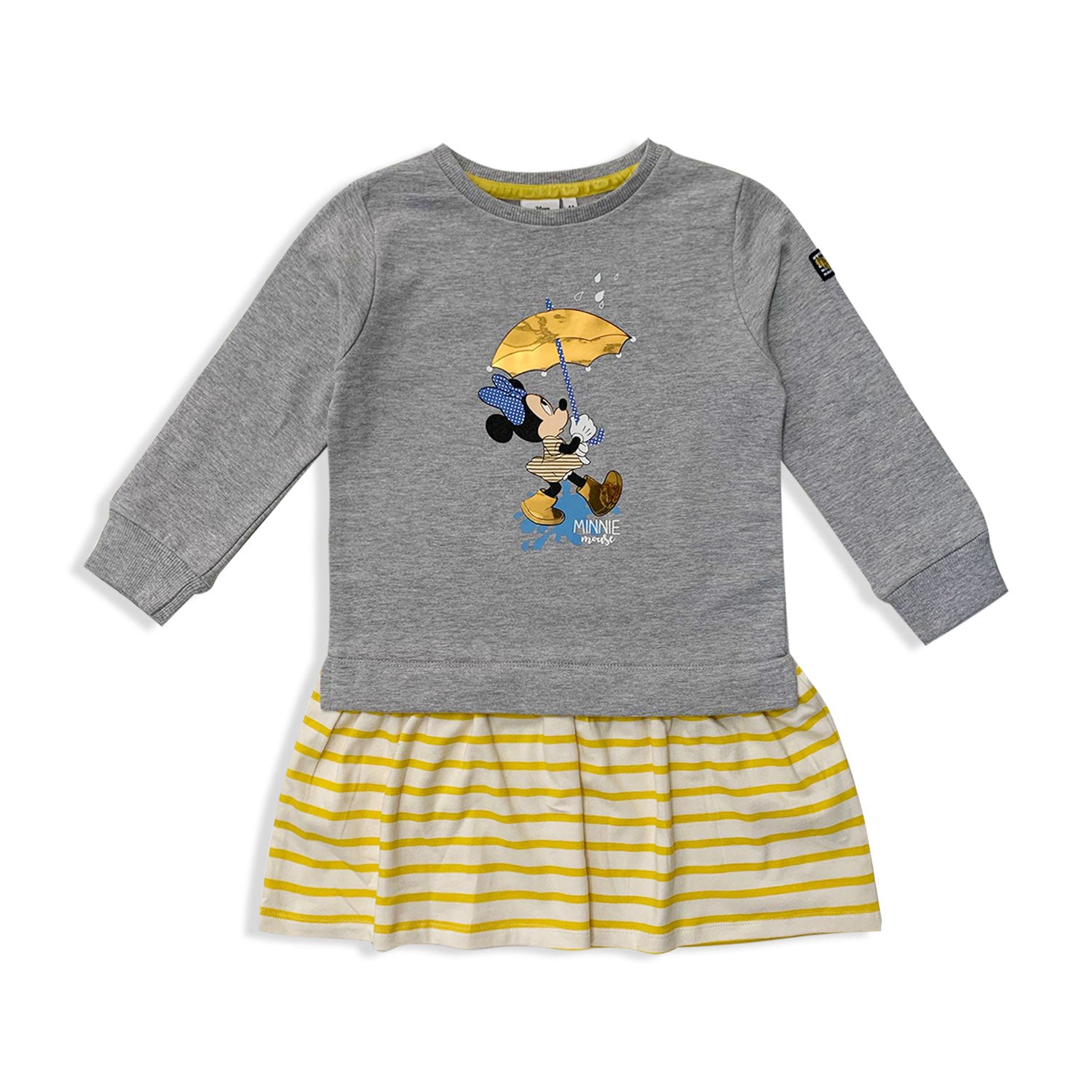 Abito bambina Disney Minnie Mouse vestito stampato in cotone maniche lunghe 5535
