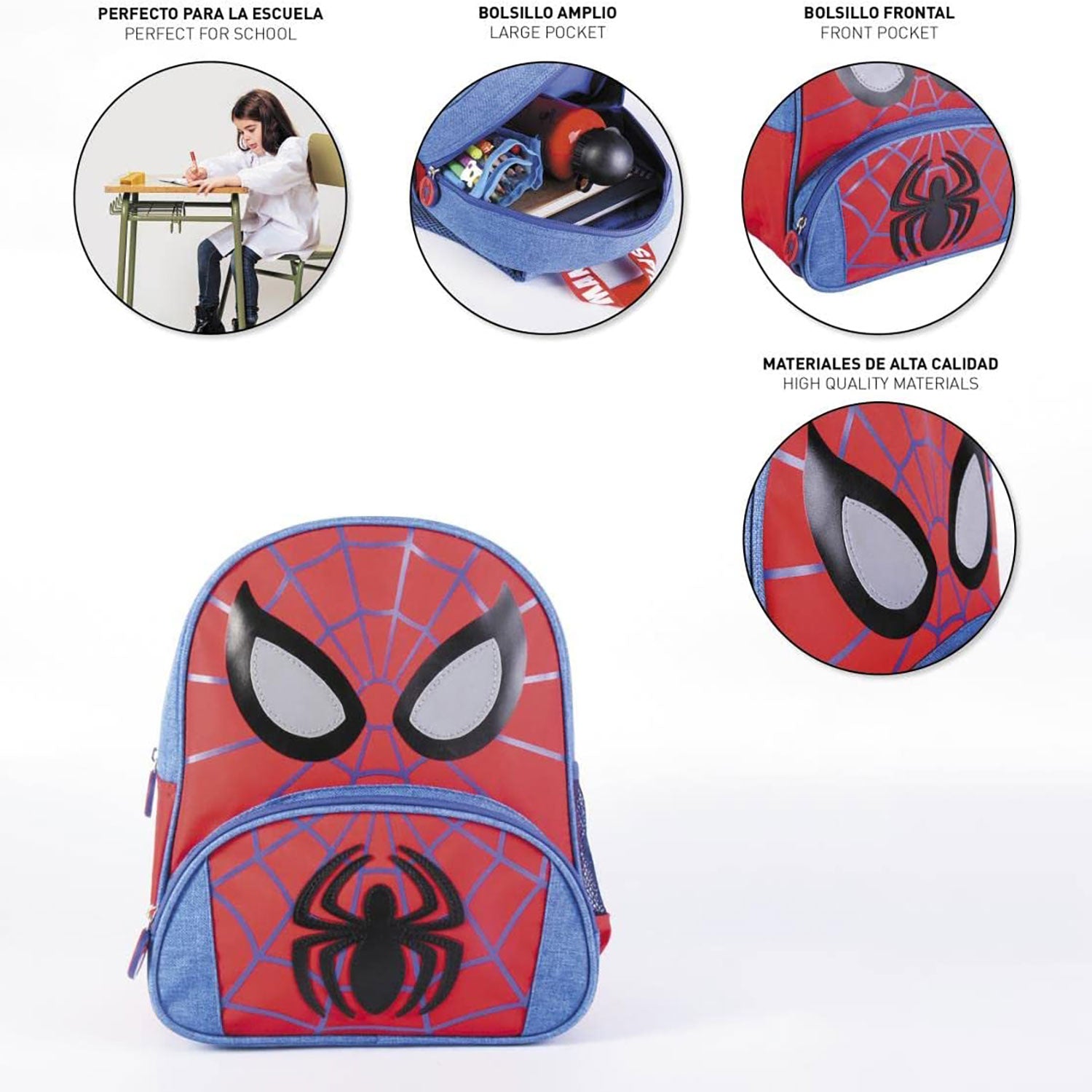Zaino asilo Spider Man mono scomparto Zaino asilo Spider Man mono scomparto