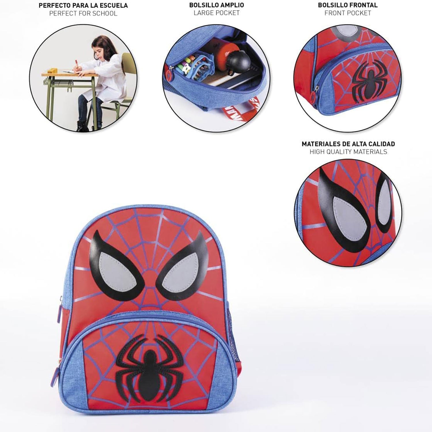 Zaino Marvel Spiderman zainetto ufficiale con bretelle bambino scuola asilo 5543