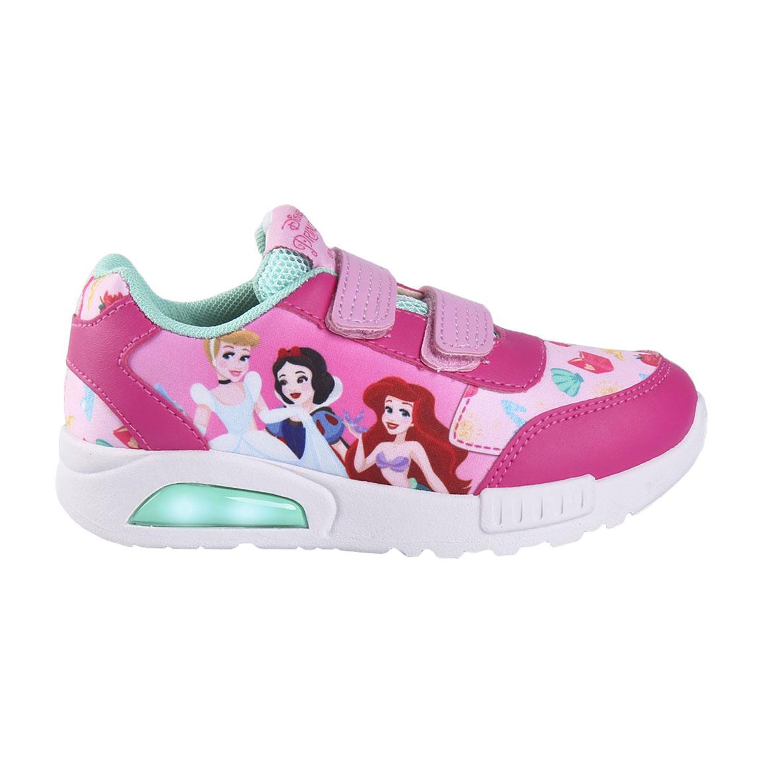 Scarpe sportive Disney Princess a strappo per bambina con luci led 5549