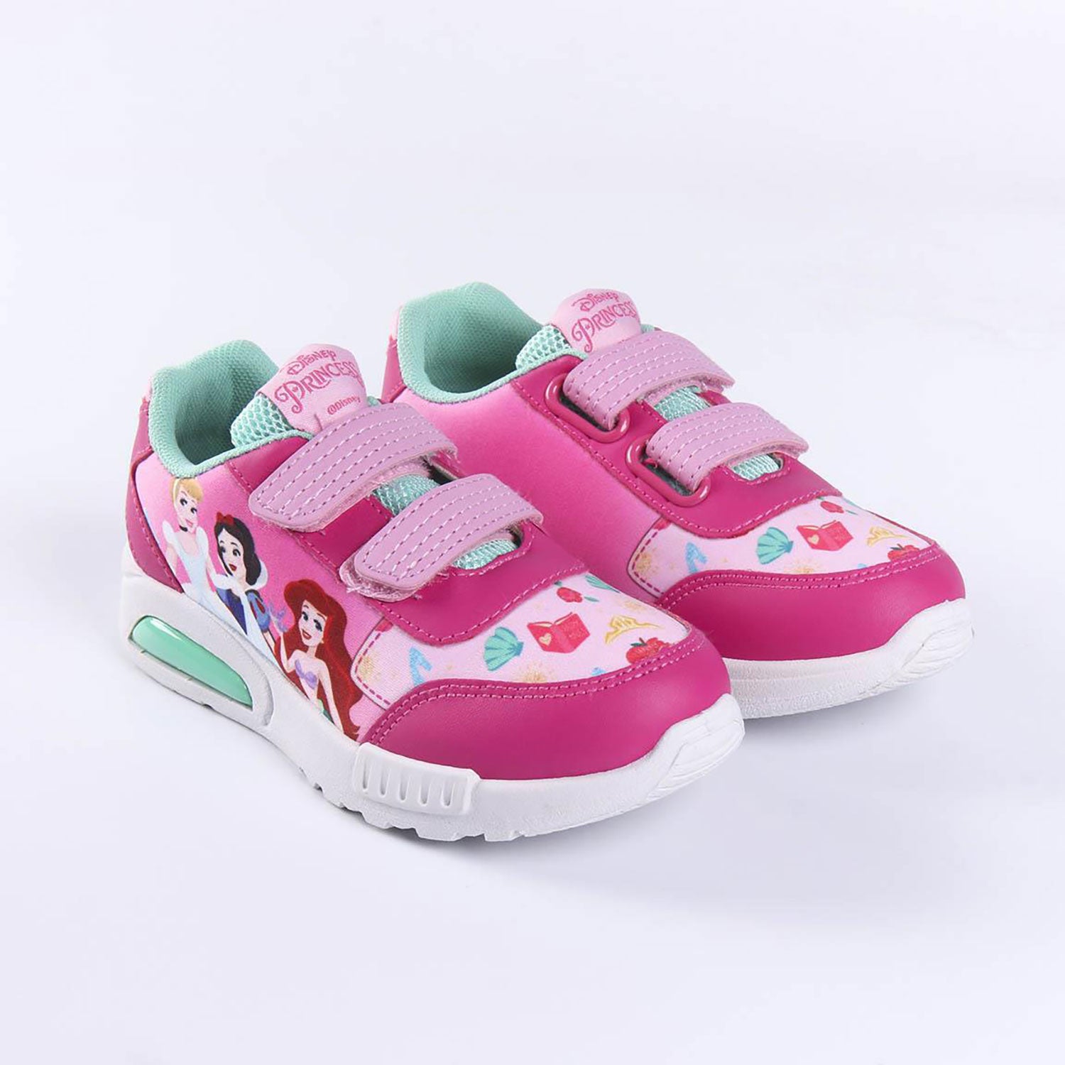 Scarpe sportive Disney Princess a strappo per bambina con luci led 5549