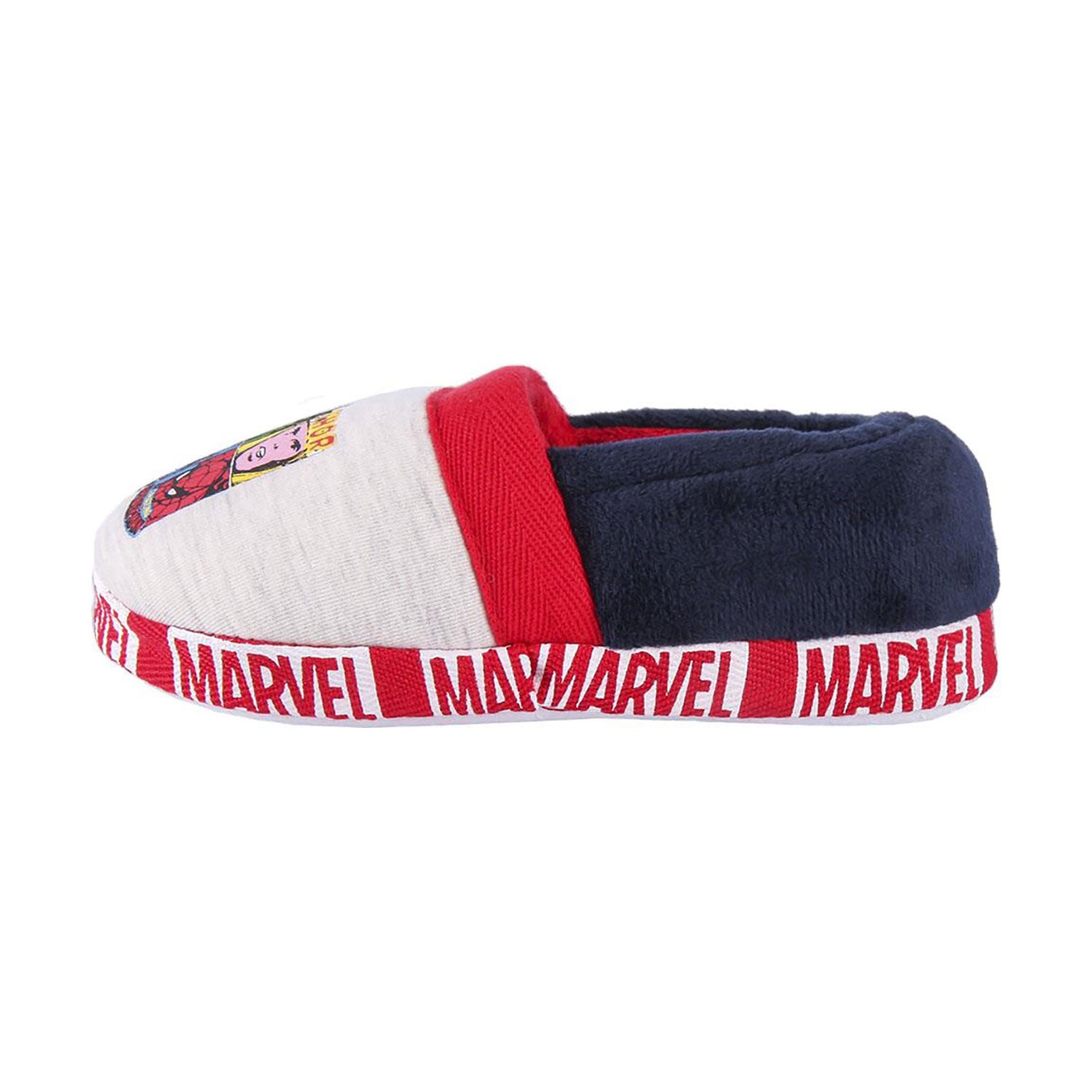 Pantofole rosse da bambino con maschera di Spiderman | PittaRosso Pantofole rosse da bambino con maschera di Spiderman | PittaRosso