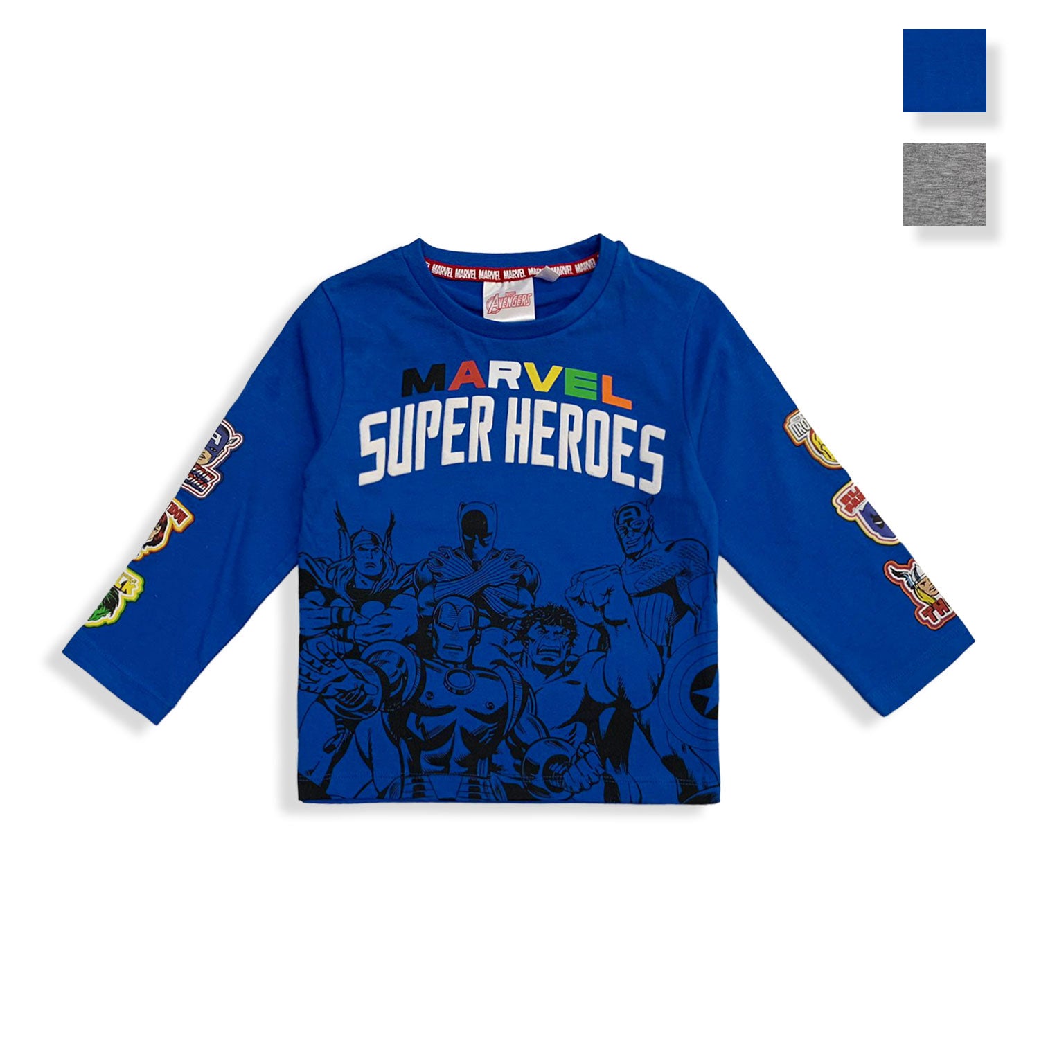 Maglia Marvel Avengers maglietta bambino maniche lunghe in cotone ufficiale 5561