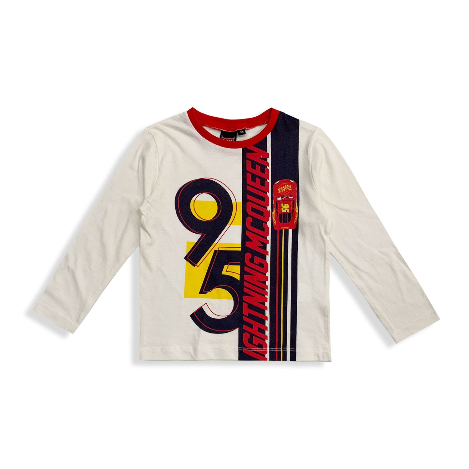 Maglietta Disney Cars Saetta maniche lunghe bambino ufficiale in cotone 5562