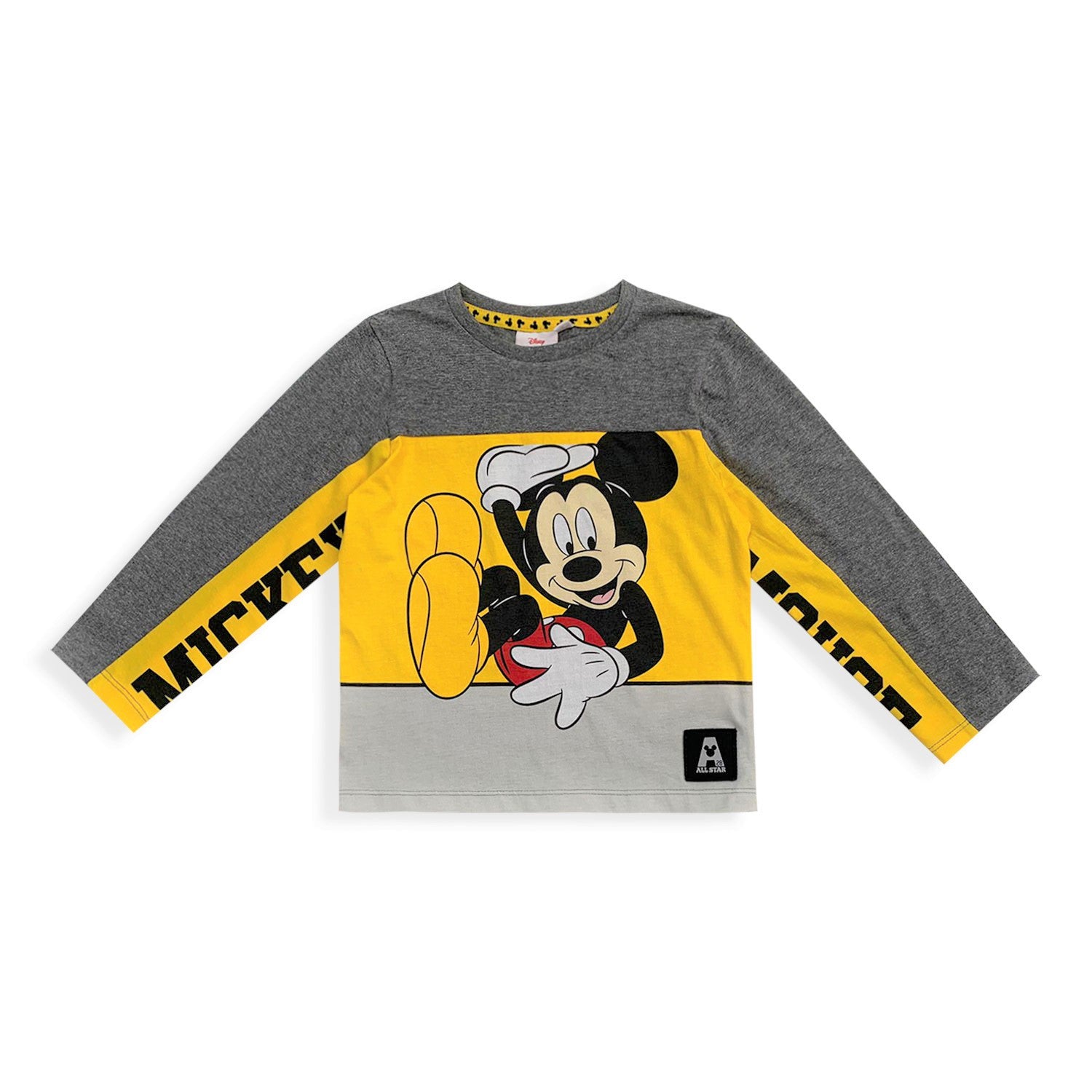 Maglietta Disney Mickey Mouse maniche lunghe bambino ufficiale in cotone 5563