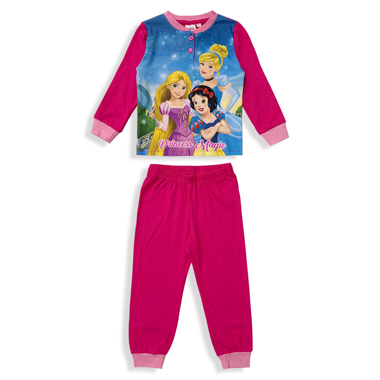 Pigiama Disney Princess maniche lunghe bambina ufficiale in cotone 5566