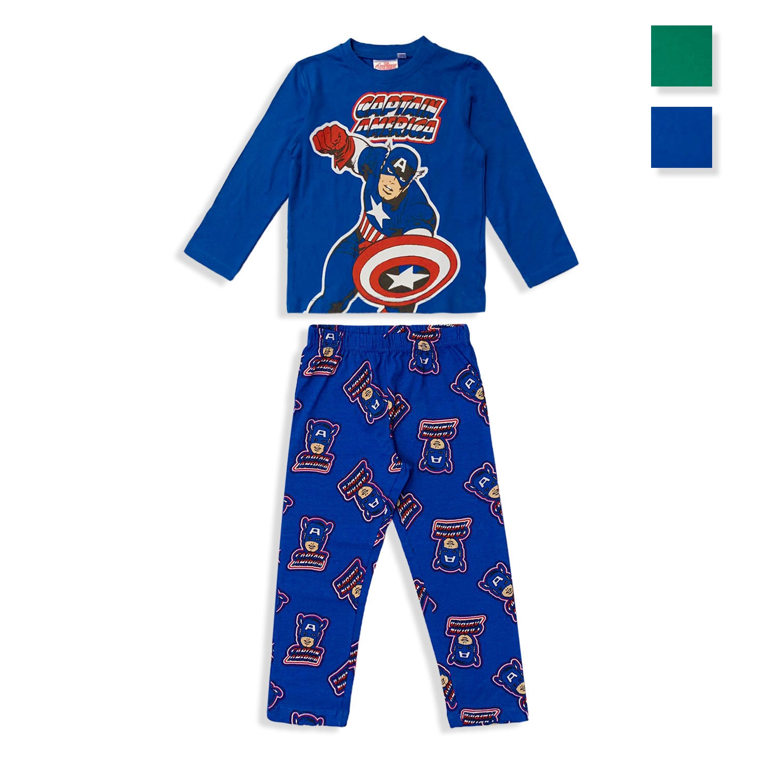 Pigiama Marvel Avengers lungo ufficiale maniche lunghe in cotone bambino 5567