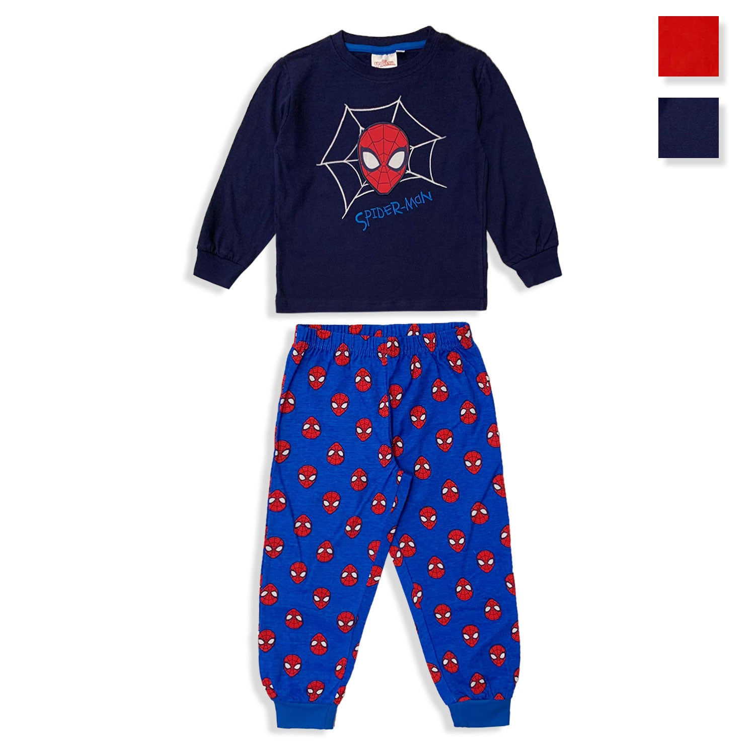 Pigiama Marvel Spiderman lungo ufficiale maniche lunghe in cotone bambino 5571