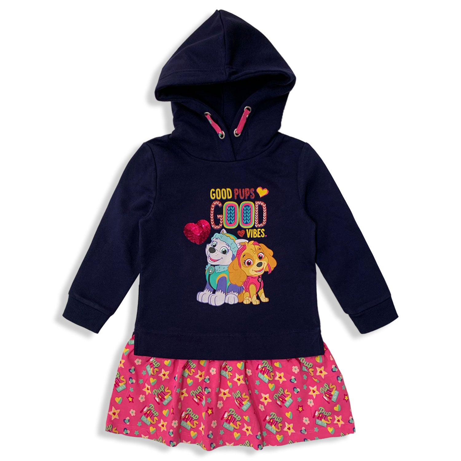 Abito bambina Paw Patrol vestito stampato in cotone Felpa maniche lunghe 5582