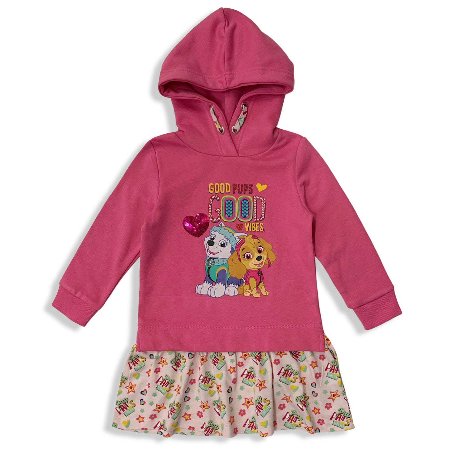 Abito bambina Paw Patrol vestito stampato in cotone Felpa maniche lunghe 5582