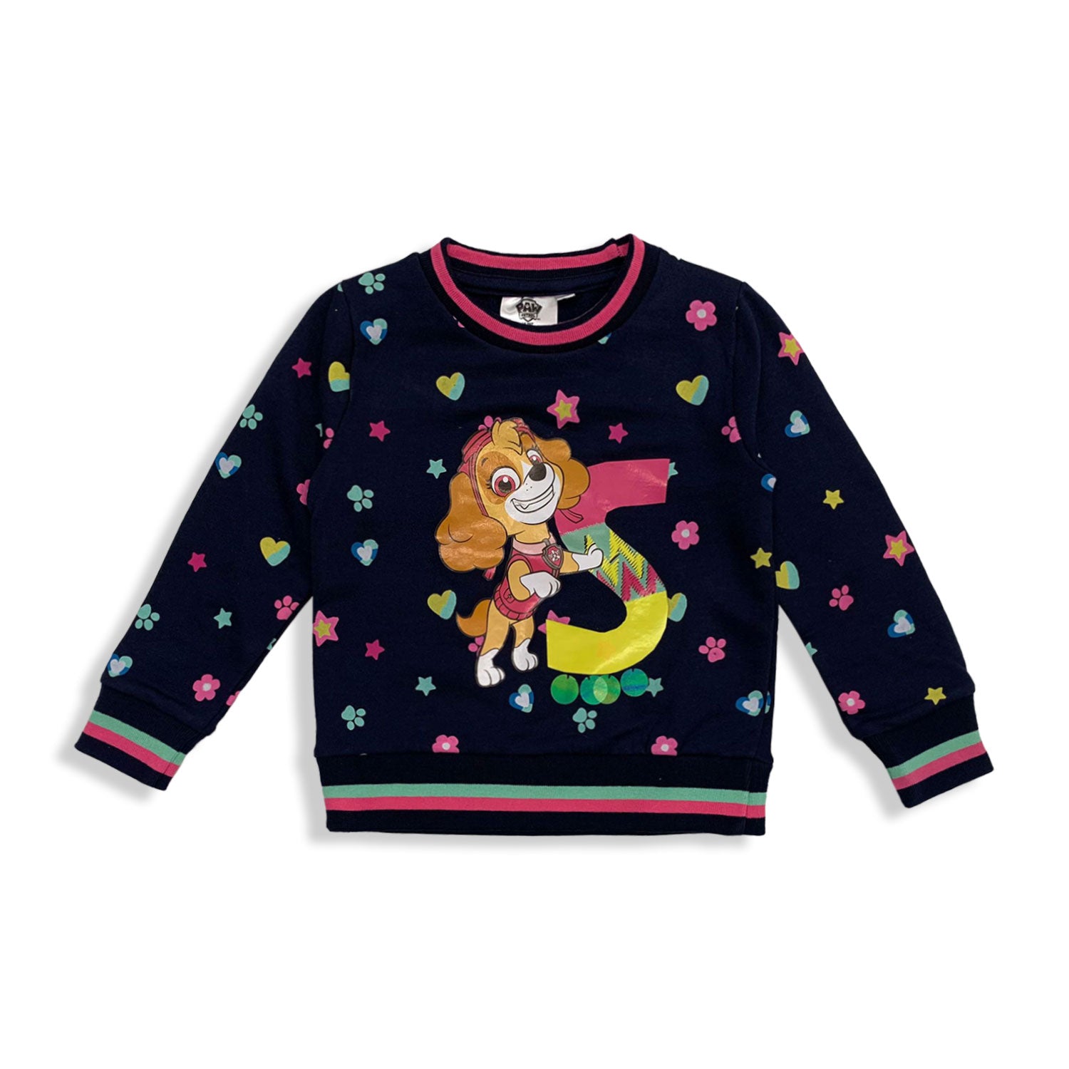 Felpa stampata maniche lunghe Paw Patrol maglietta bambina maglia bimba 5583