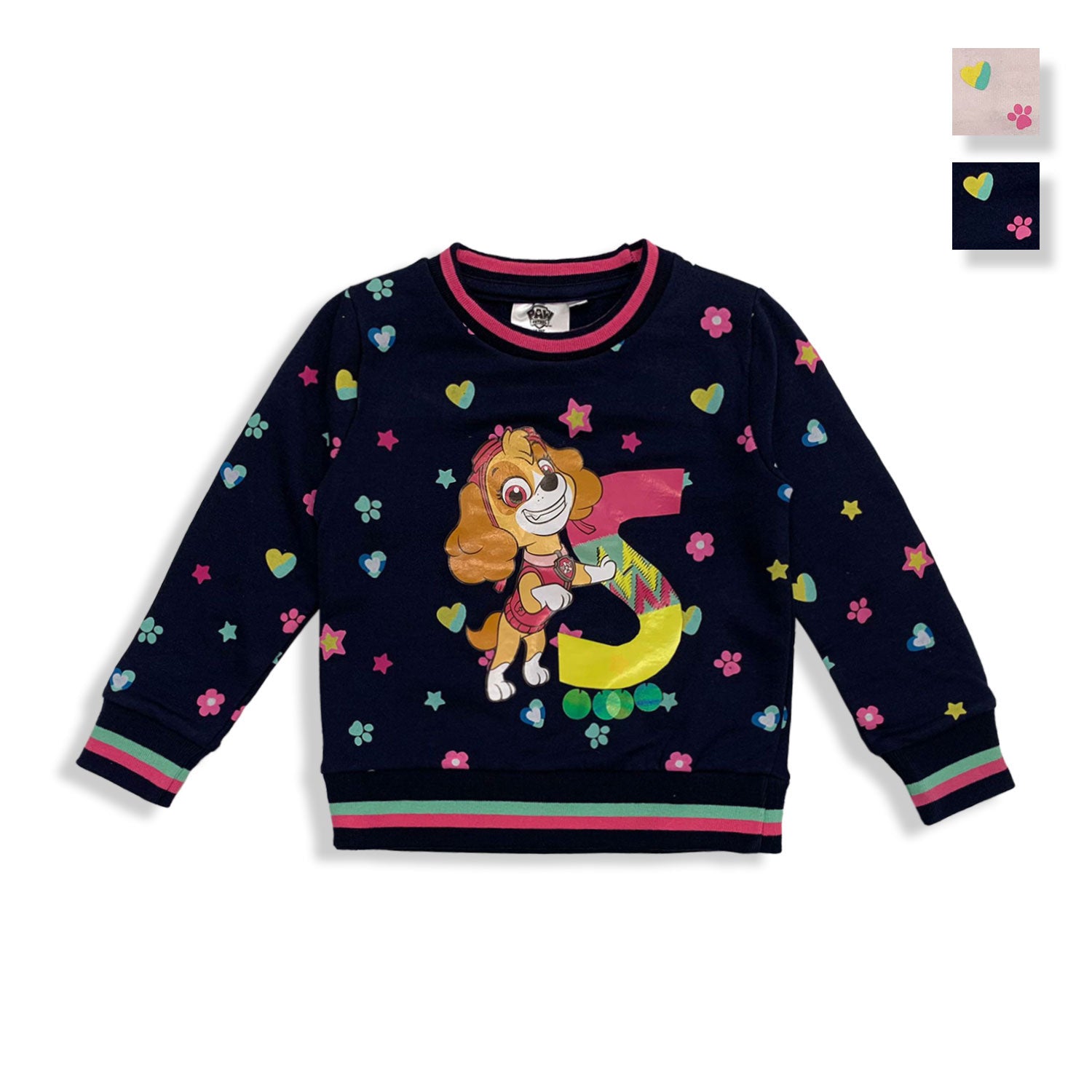 Felpa stampata maniche lunghe Paw Patrol maglietta bambina maglia bimba 5583