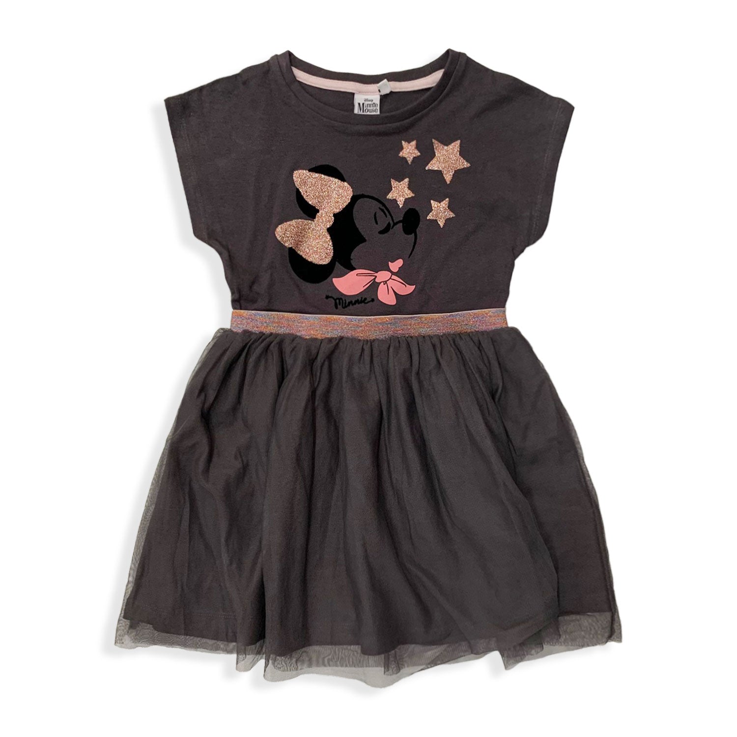 Disney Minnie Mouse girl dress printed dress with tulle skirt 5584
