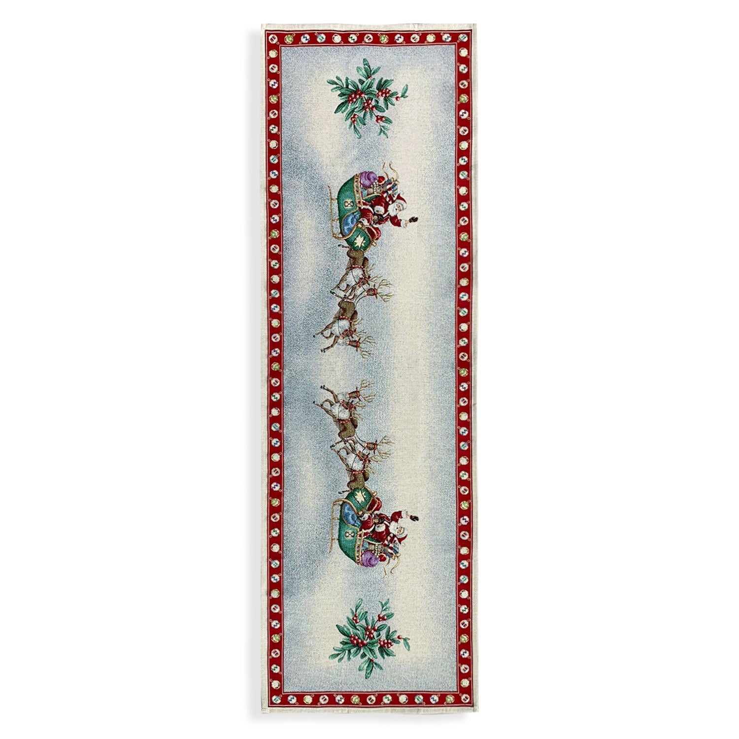 Runner natalizio 47x140cm decorazioni Centrotavola Natale Maestri Cotonieri 5620
