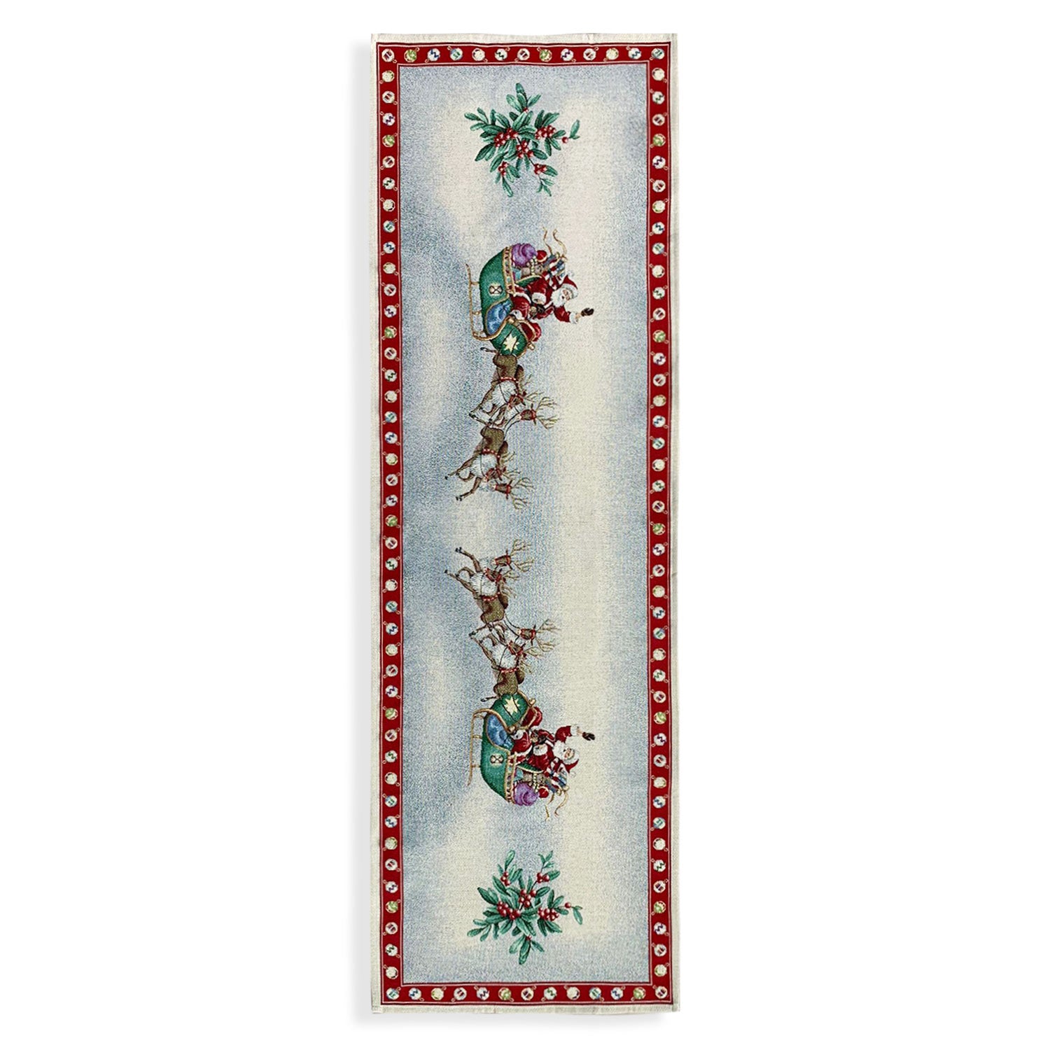 Runner natalizio 47x140cm decorazioni Centrotavola Natale Maestri Cotonieri 5620