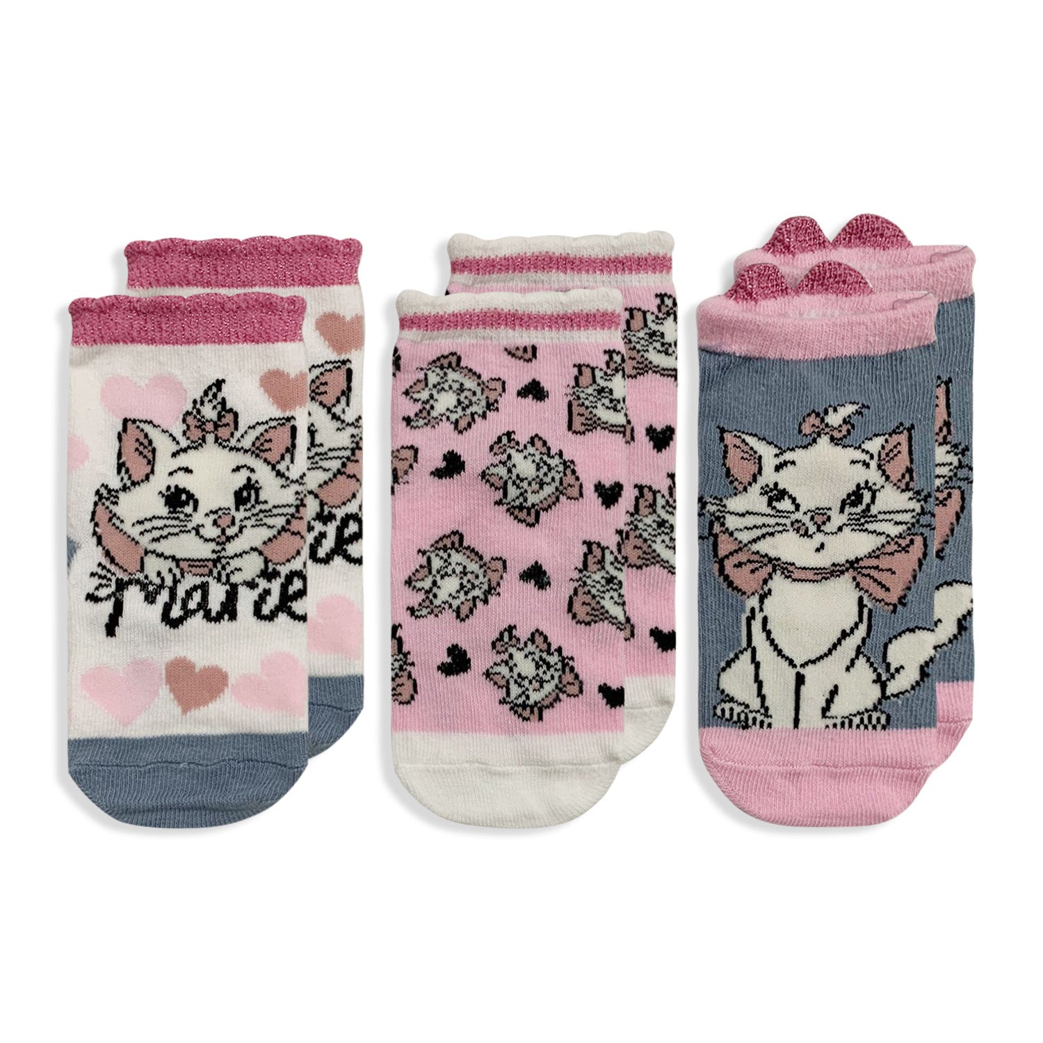 Calzini Disney baby Marie set 3 paia per neonato in cotone Calze Bimba 5683