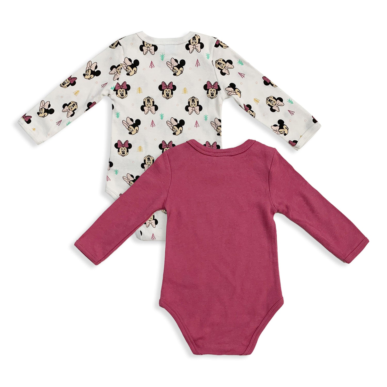 Body Disney Minnie Mouse 2pz neonato 100% caldo cotone bimba maniche lunghe 5690