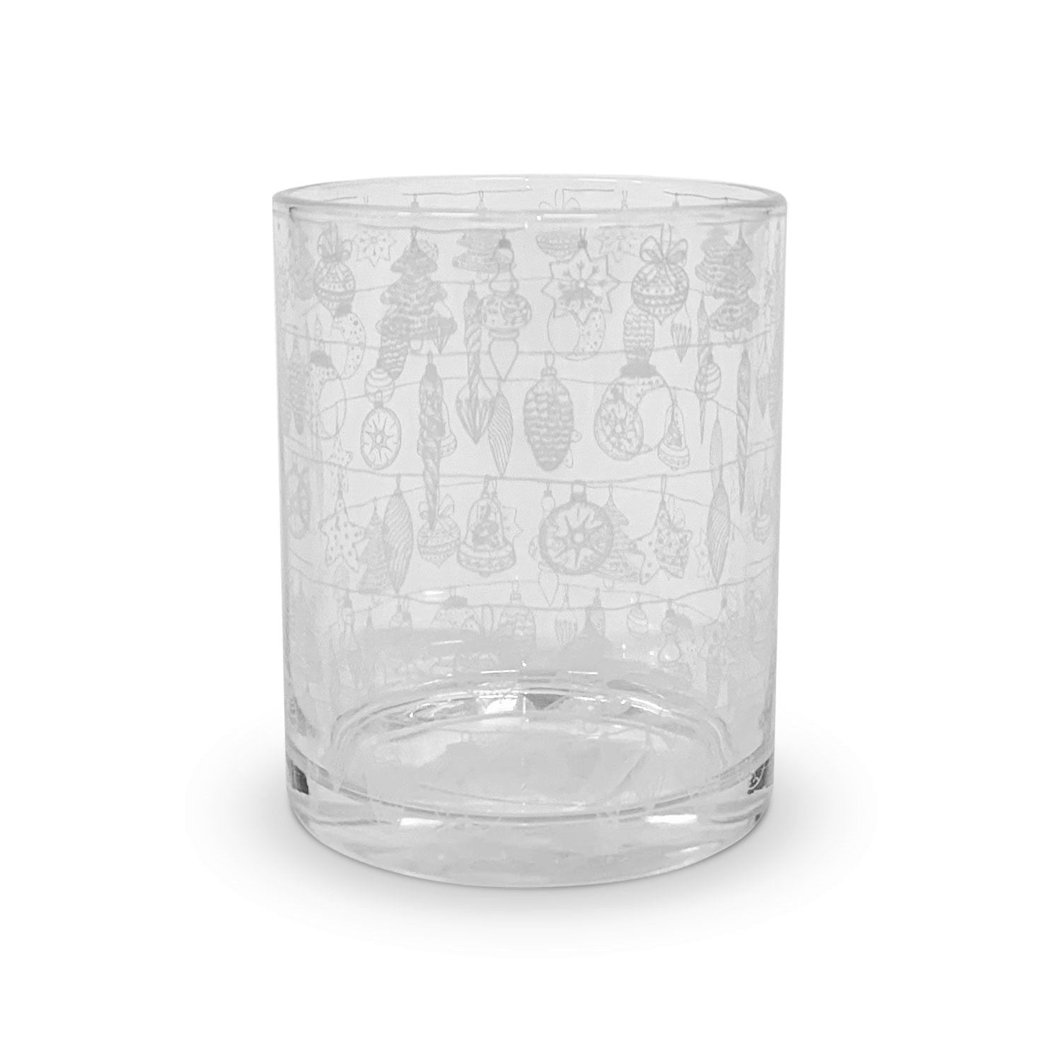 Bicchieri da acqua natalizi Nuvole di Stoffa in vetro con decori natale 6pz 5713