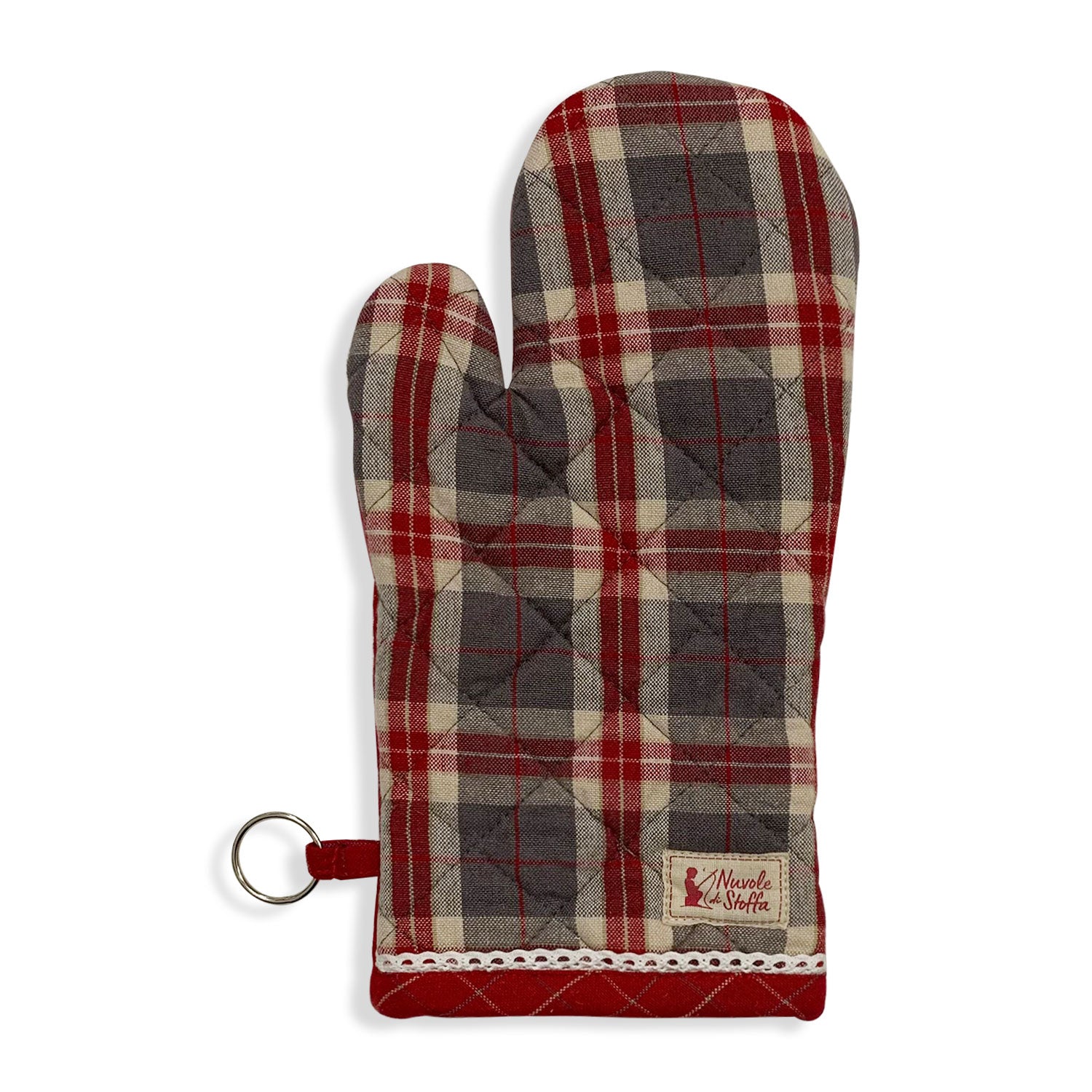 Guantone da forno natalizio Nuvole di Stoffa in cotone decoro Natale Bonnie 5722