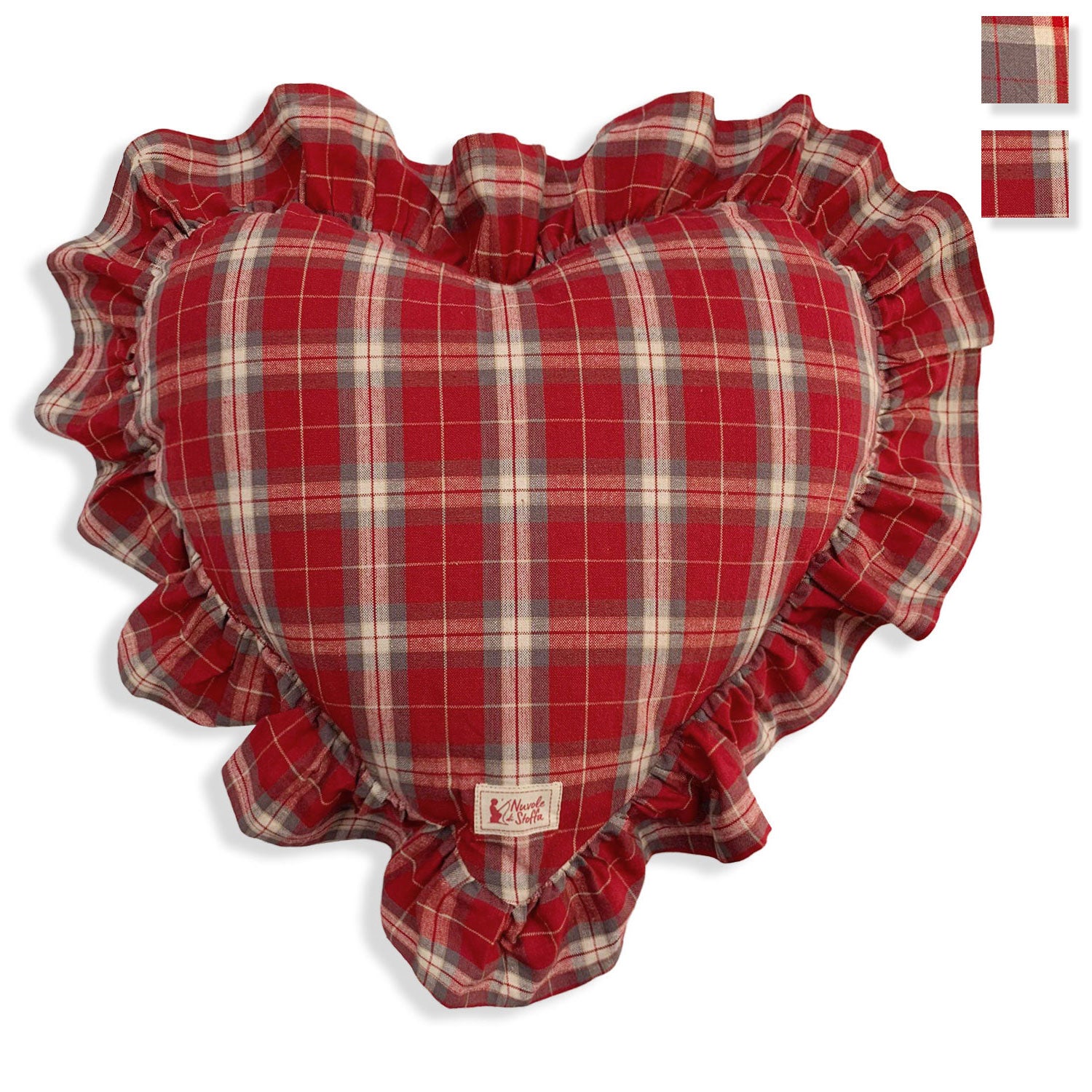 Cuscino Cuore natalizio balza Nuvole di Stoffa Decoro Natale 45x45 Bonnie 5724