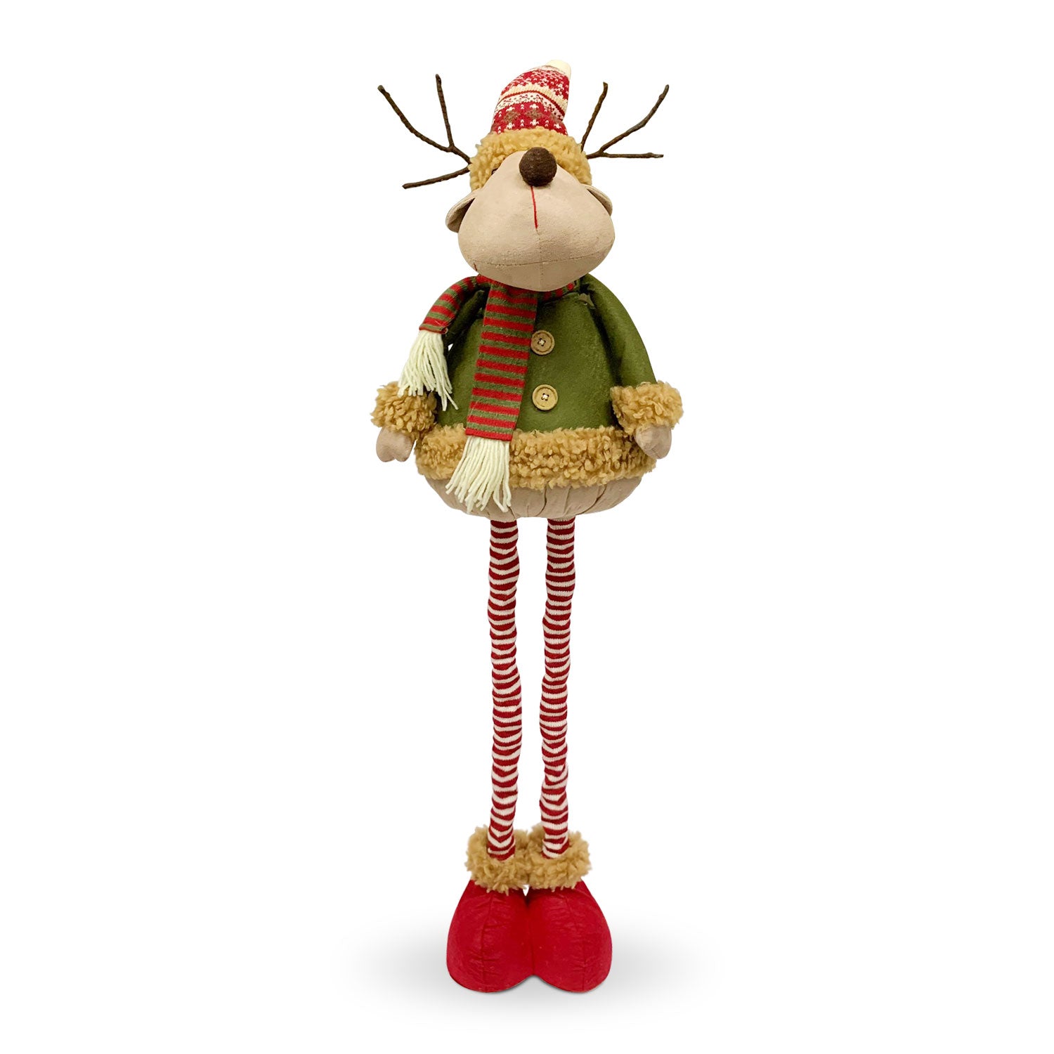 Decorazione natalizia Renna di Babbo Natale estendibile peluche Idea Regalo 5745