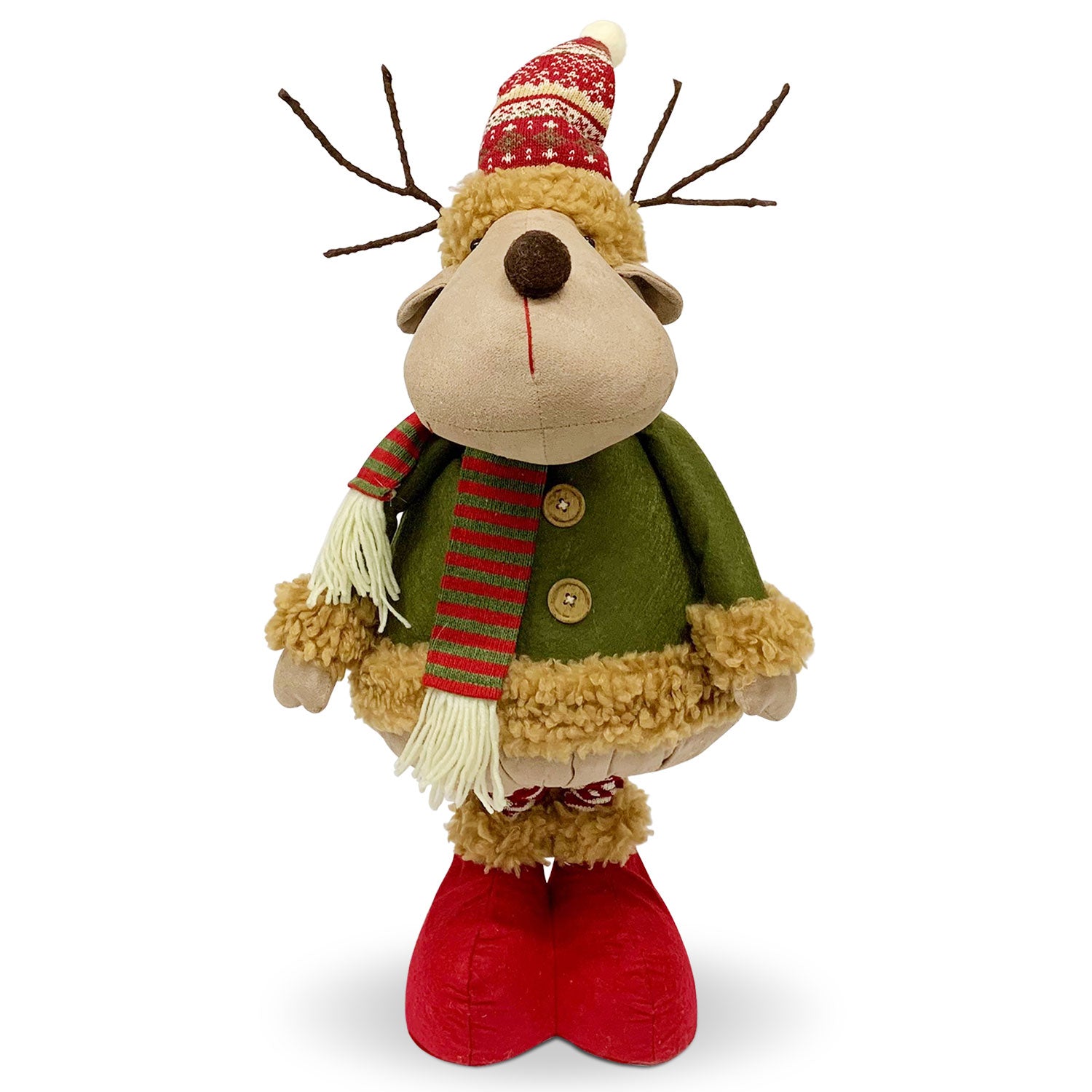 Decorazione natalizia Renna di Babbo Natale estendibile peluche Idea Regalo 5745