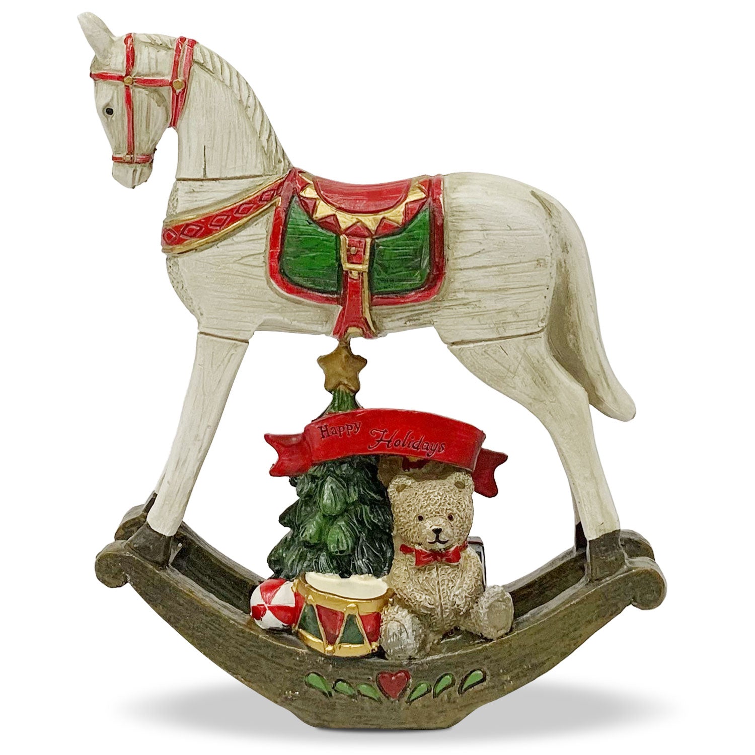 Decorazione natalizia in resina Cavallo a dondolo Idea Regalo Casa 19cm 5755