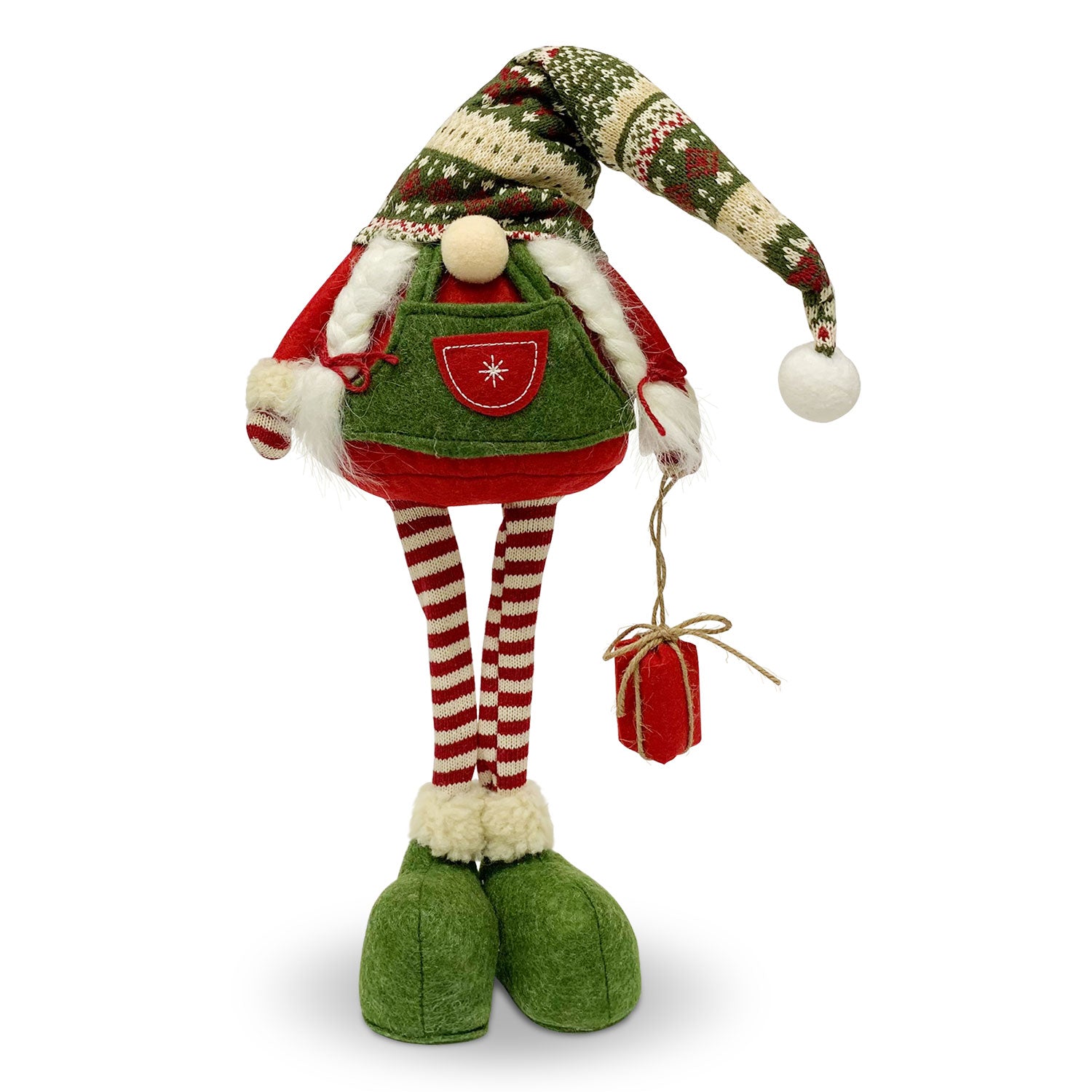 Decorazione natalizia Gnomo di Natale in feltro e lana folletto Idea Regalo 5759
