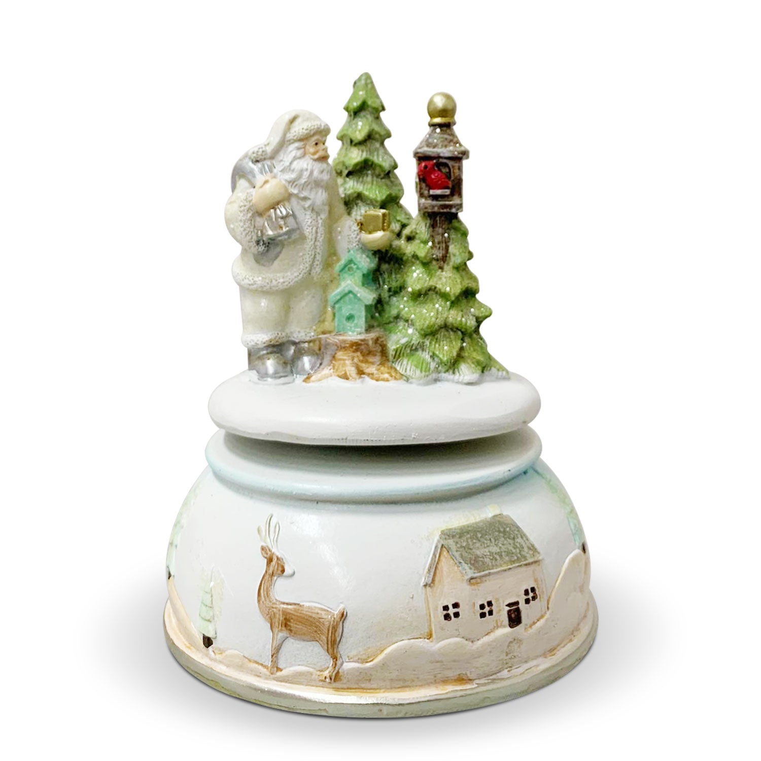 Decorazione natalizia carillon Babbo Natale Nuvole di Stoffa Idea Regalo 5766