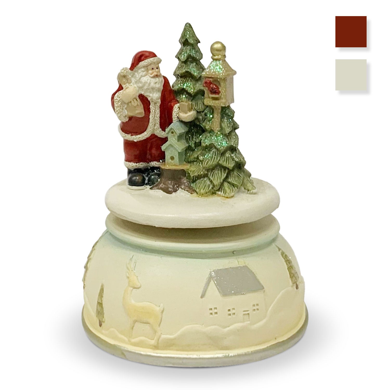 Decorazione natalizia carillon Babbo Natale Nuvole di Stoffa Idea Regalo 5766
