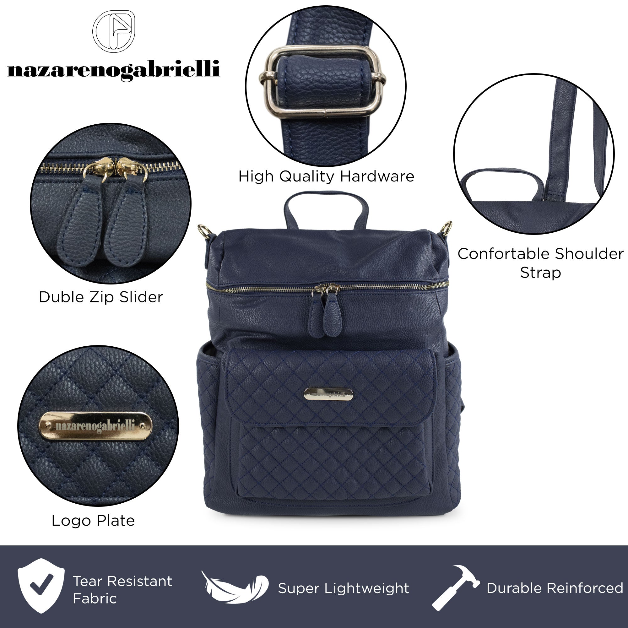 Set Borsa fasciatoio per nascita Neonato Nazareno Gabrielli in ecopelle 5805