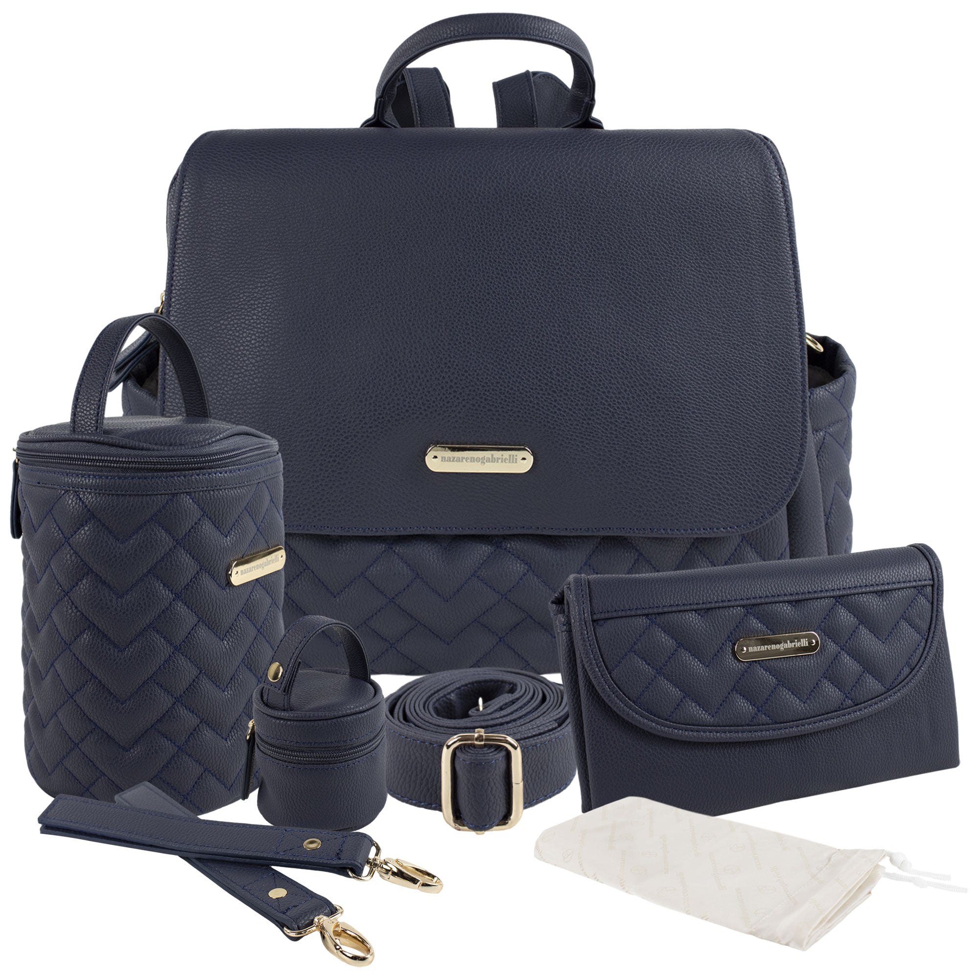 Set Borsa fasciatoio per nascita Neonato Nazareno Gabrielli in ecopelle 5807