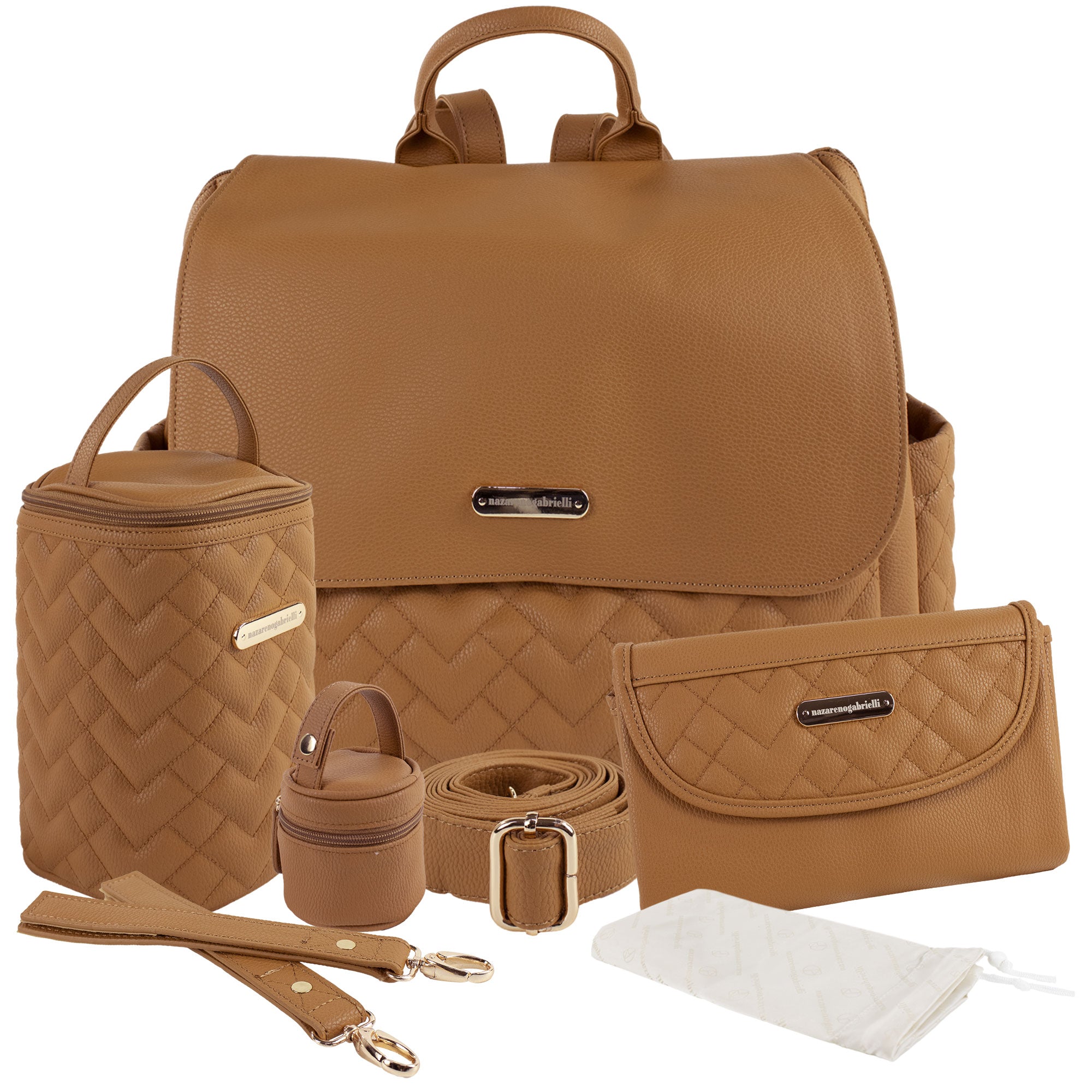 Set Borsa fasciatoio per nascita Neonato Nazareno Gabrielli in ecopelle 5807