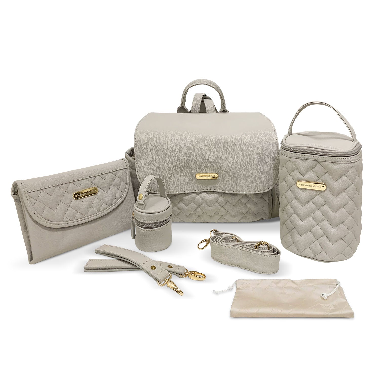 Set Borsa fasciatoio per nascita Neonato Nazareno Gabrielli in ecopelle 5807