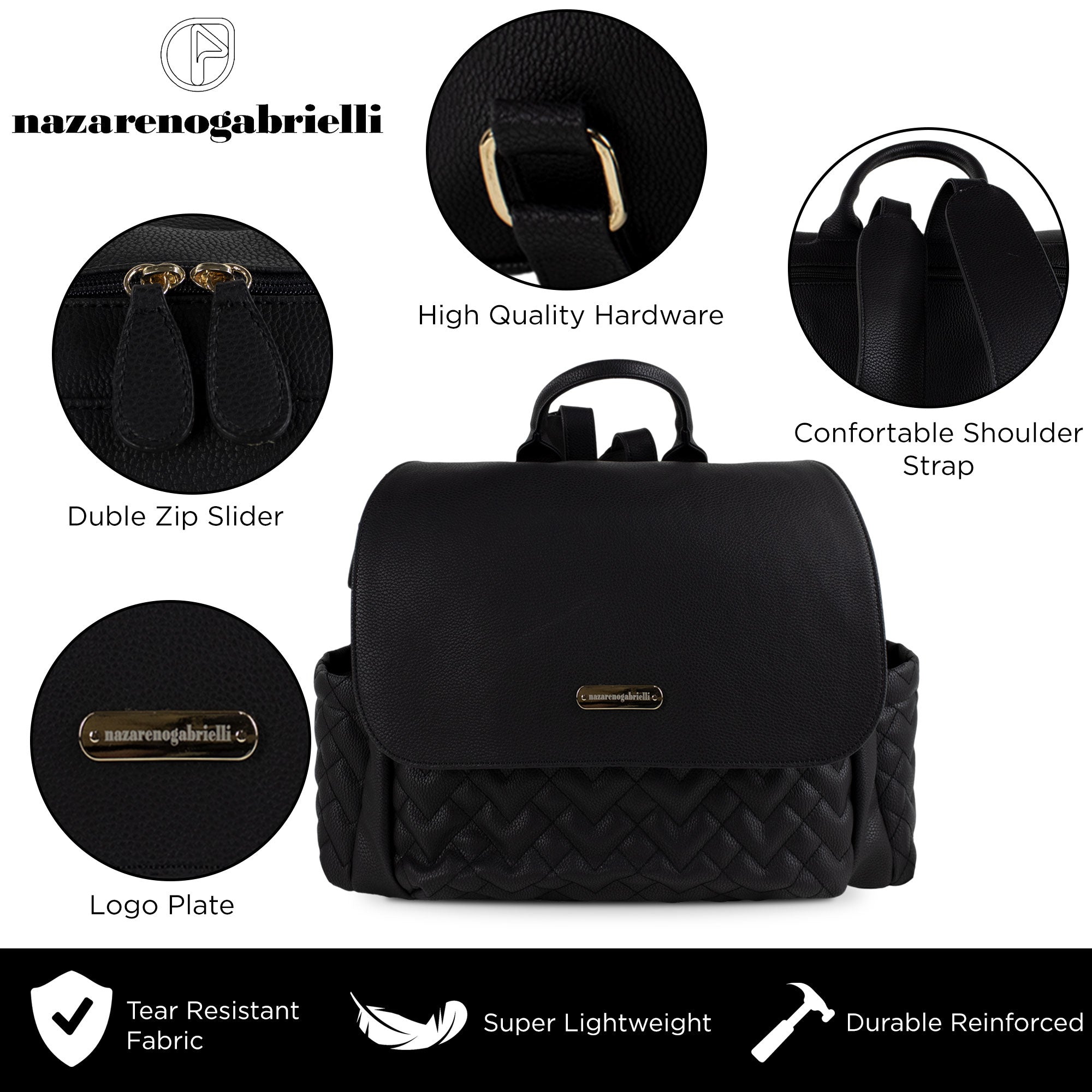 Set Borsa fasciatoio per nascita Neonato Nazareno Gabrielli in ecopelle 5807