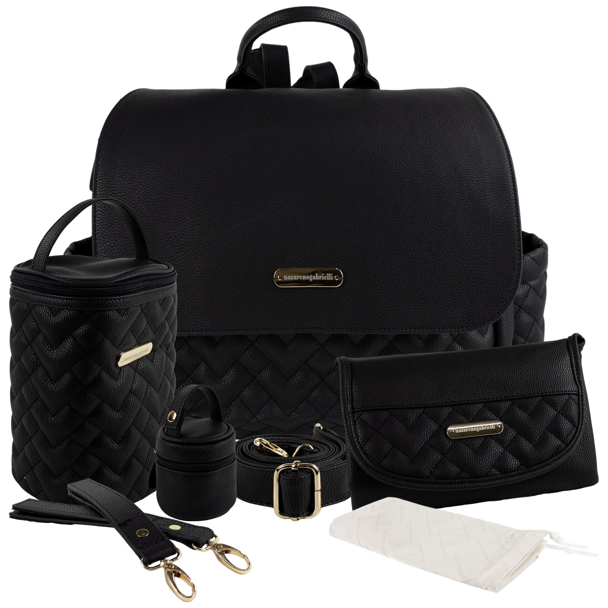 Set Borsa fasciatoio per nascita Neonato Nazareno Gabrielli in ecopelle 5807