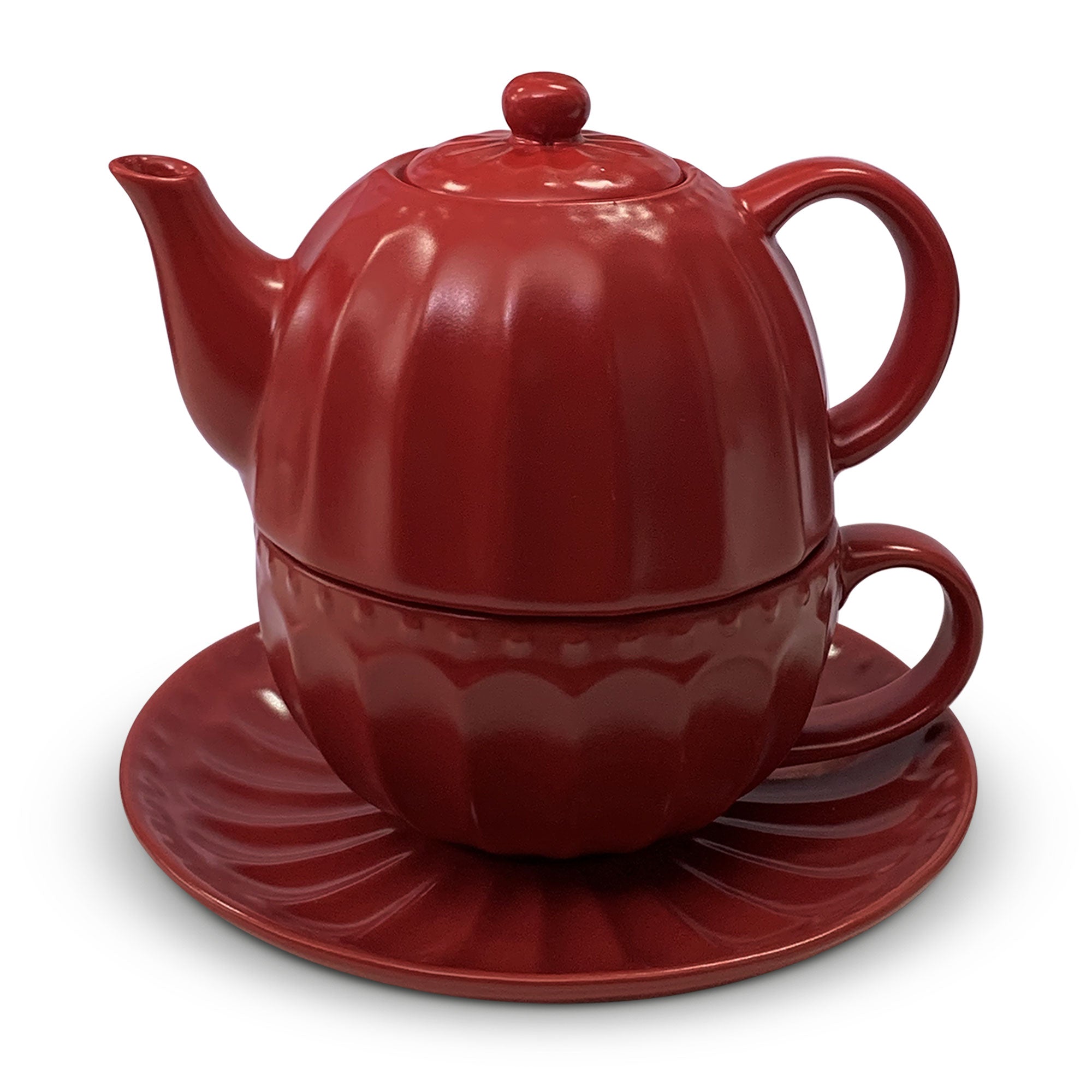 Teiera tazza e piattino in porcellana Nuvole di Stoffa stile retrò Natale 5823