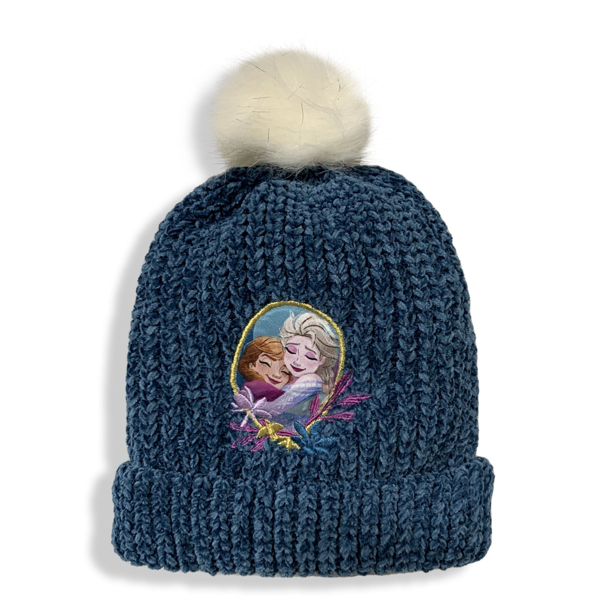 Cappello Disney Frozen Elsa e Anna invernale bambina con pon pon bimba 5896
