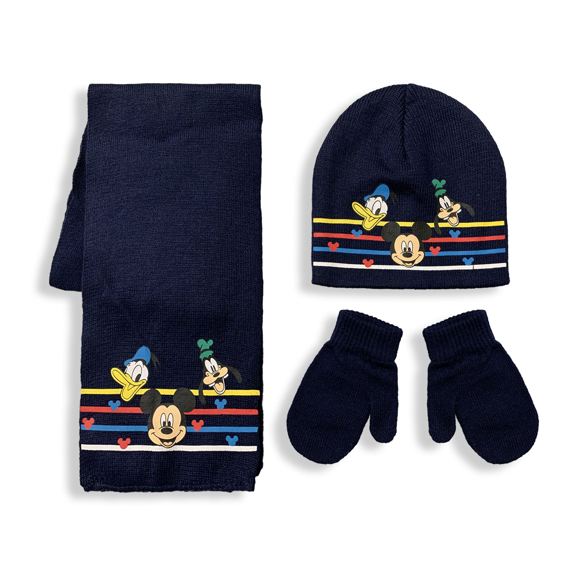 Cappello sciarpa e guanti invernale Mickey Mouse cappellino neonato Bimbo 5908