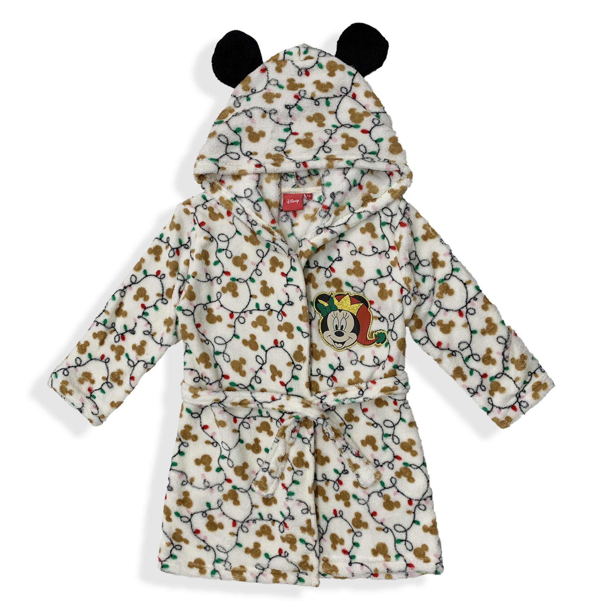 Vestaglia bambina natalizia Disney Minnie Mouse in pile con cappuccio 5927